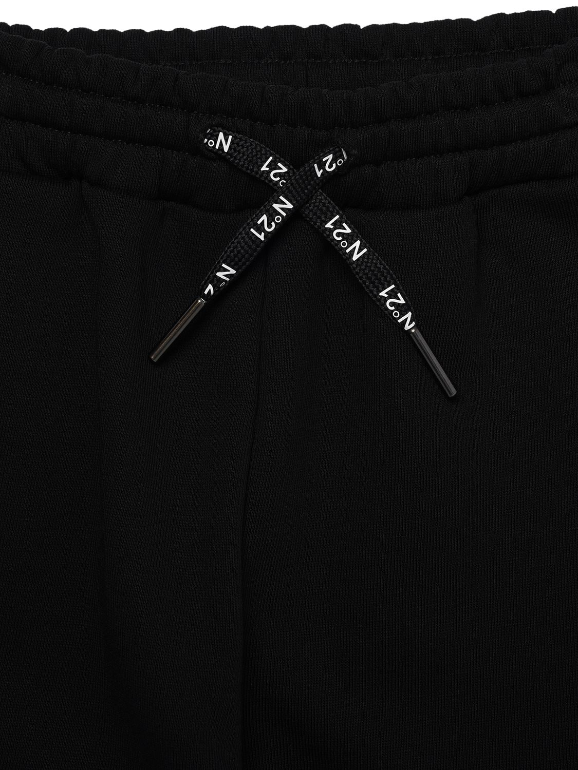 Shop N°21 Logo Printed Cotton Sweatpants In Black