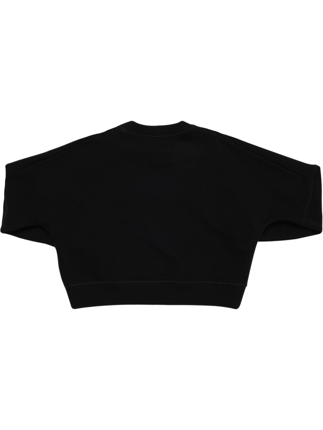 Shop Dsquared2 Rubberized Logo Cotton Sweatshirt In Black