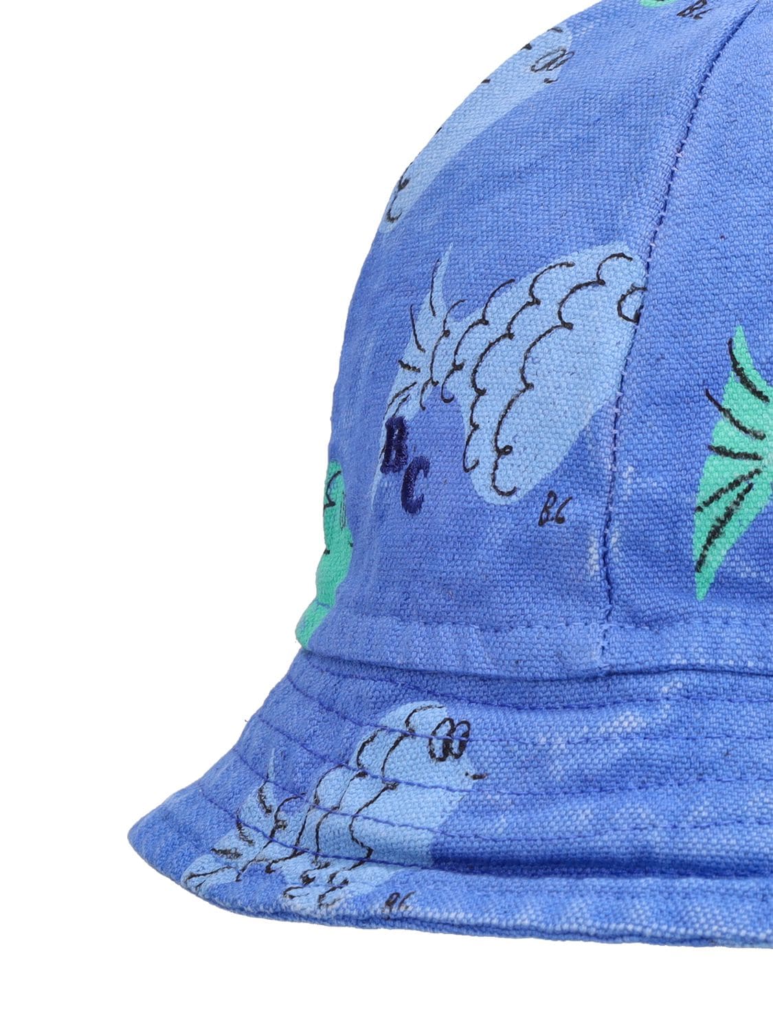 Kid's Bucket Hat Blue Cotton Denim