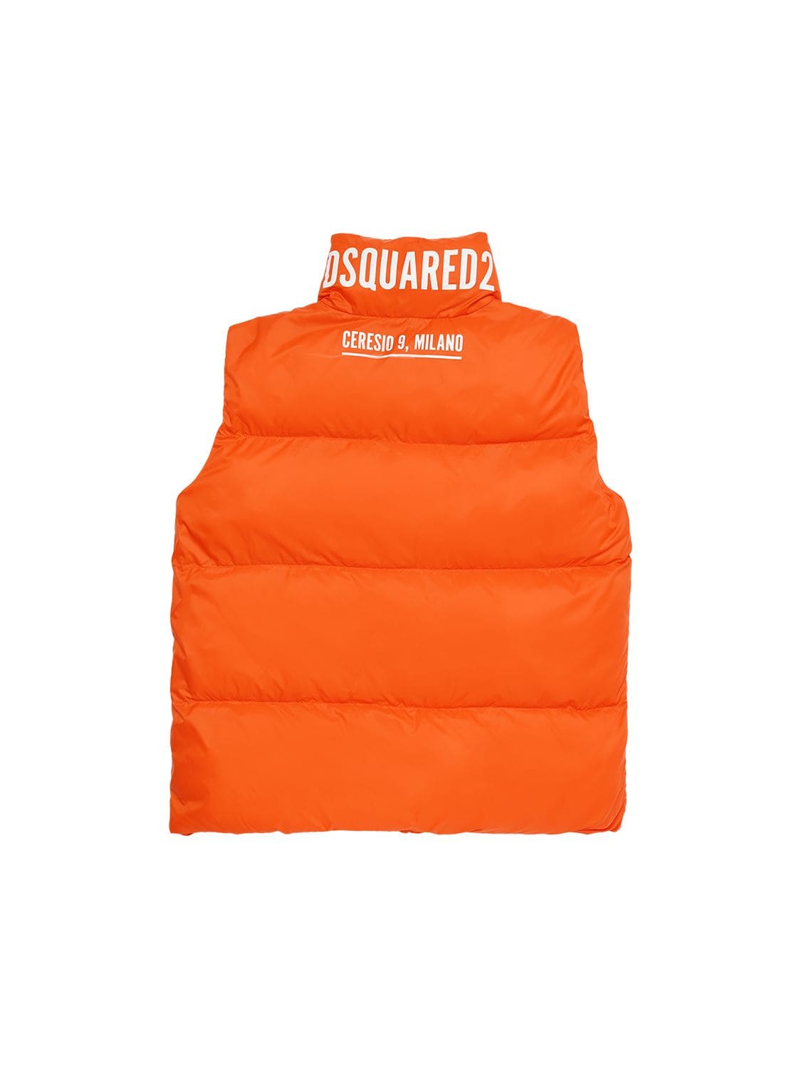 Dsquared2 Kids' D2j385u Vests Dsquared Orange Fake Down Vest With Logo