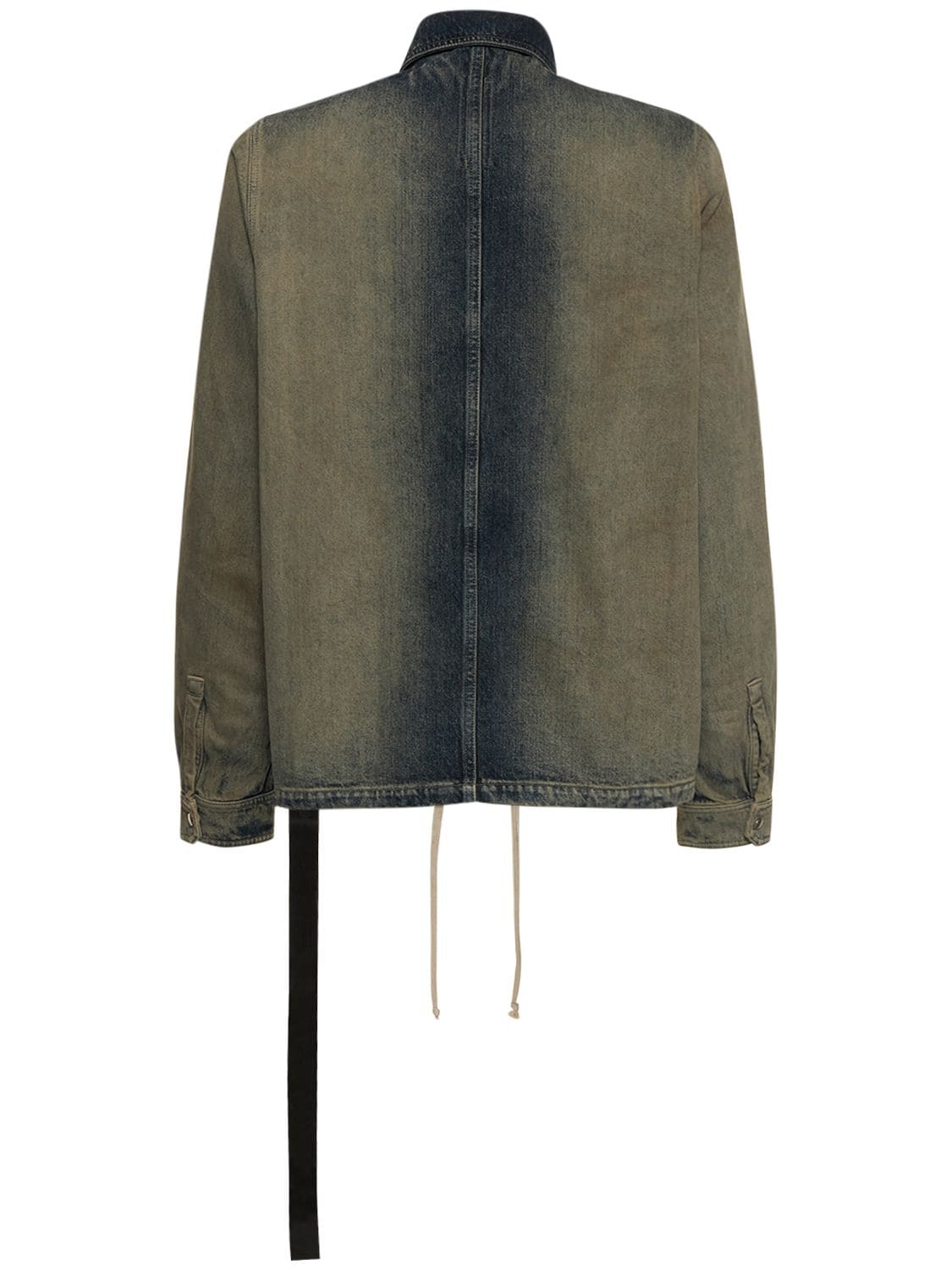 Shop Rick Owens Drkshdw Gradient Denim Jacket In Mineral Pearl