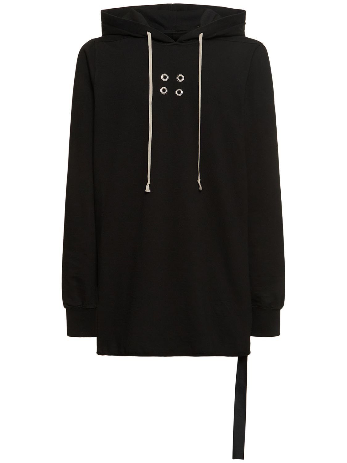 RICK OWENS DRKSHDW SWEATSHIRT HOODIE W/ EYELET DETAILS