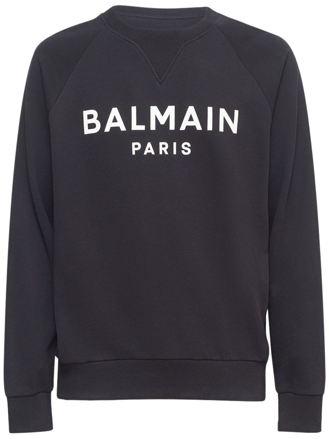 Balmain Logo Printed Sweatshirt In Black,white