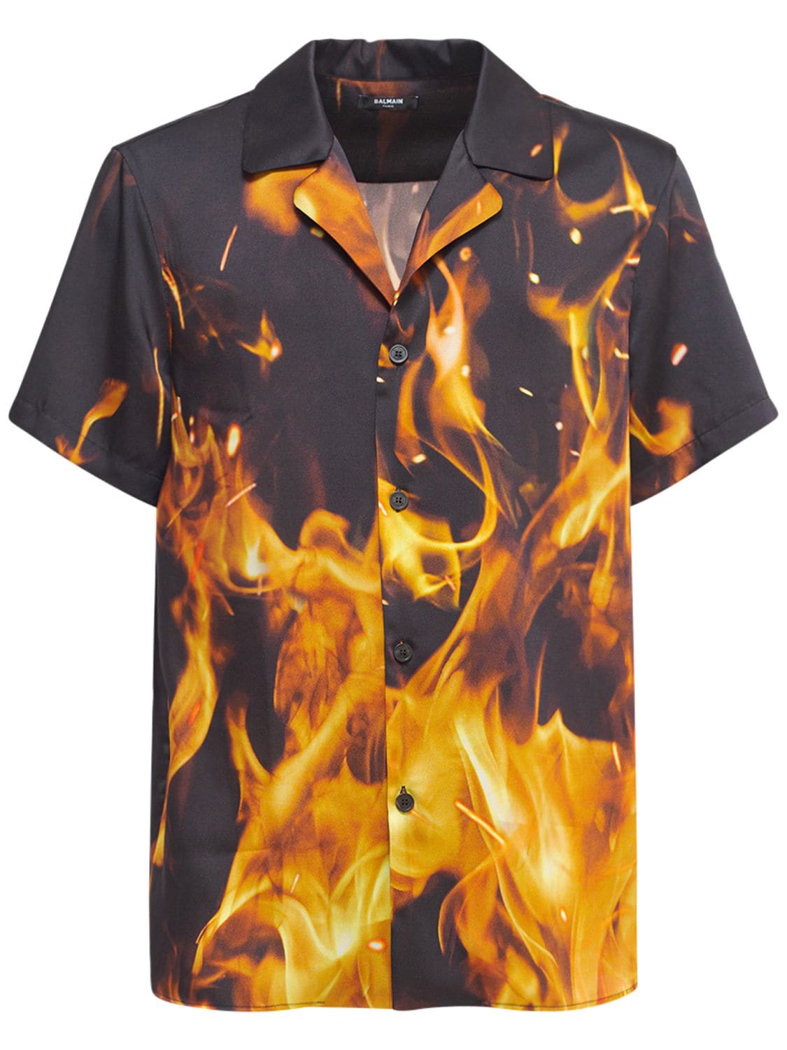 Fire Printed Bowling Shirt