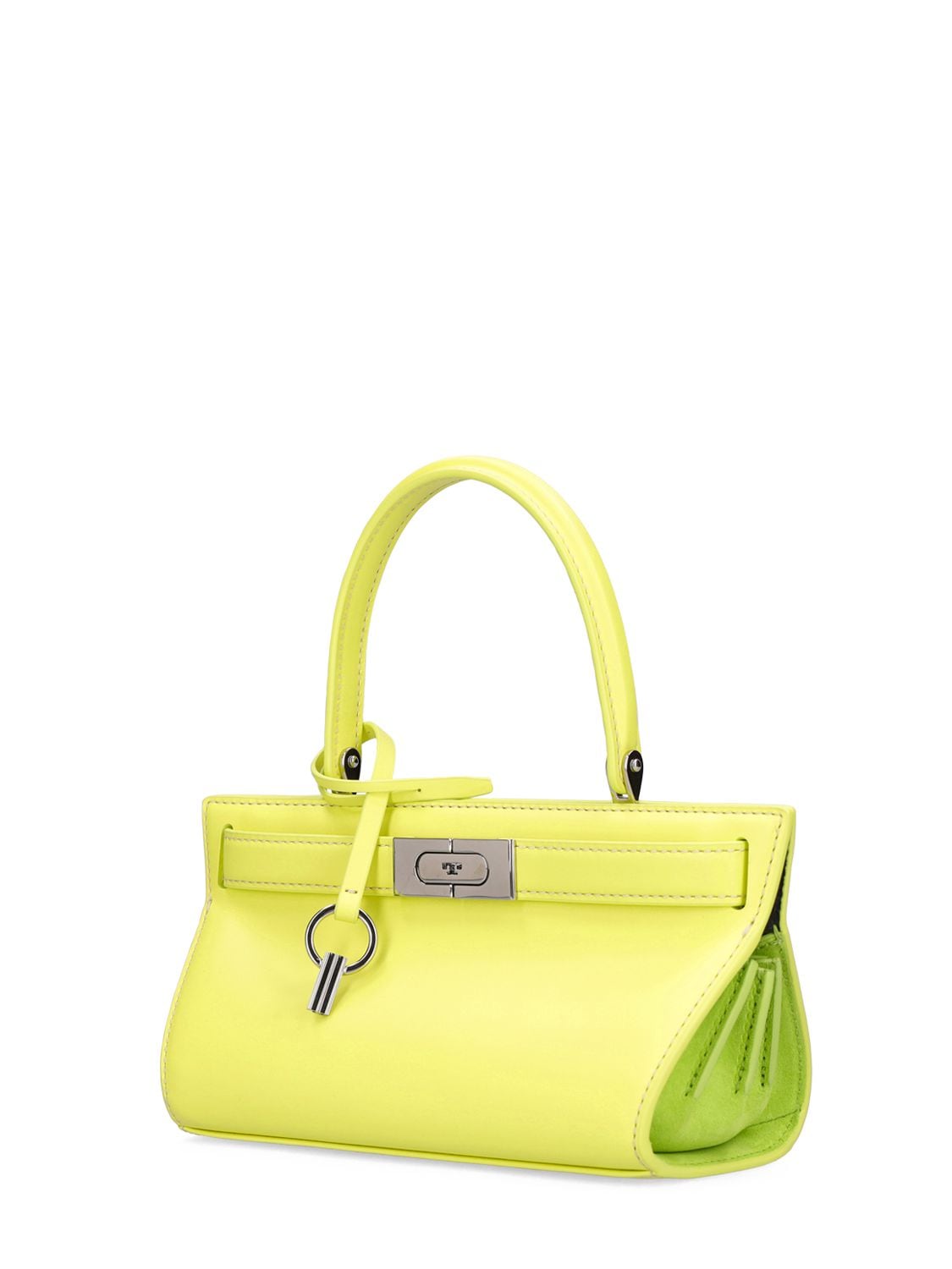 Shop Tory Burch Petite Lee Radziwill Leather Bag In Blazing Yellow