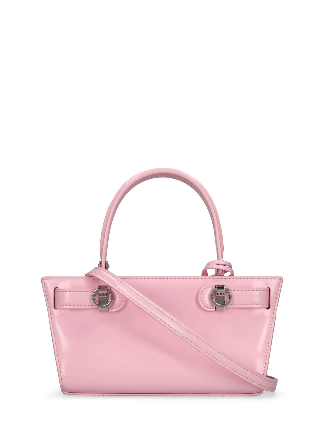 Shop Tory Burch Petite Lee Radziwill Leather Bag In Pink Plie