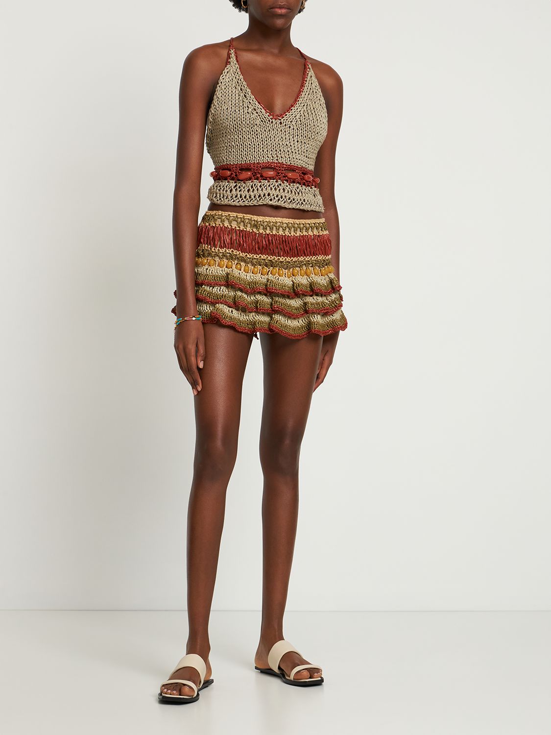 ALBERTA FERRETTI Crochet Mini Skirt Smart Closet