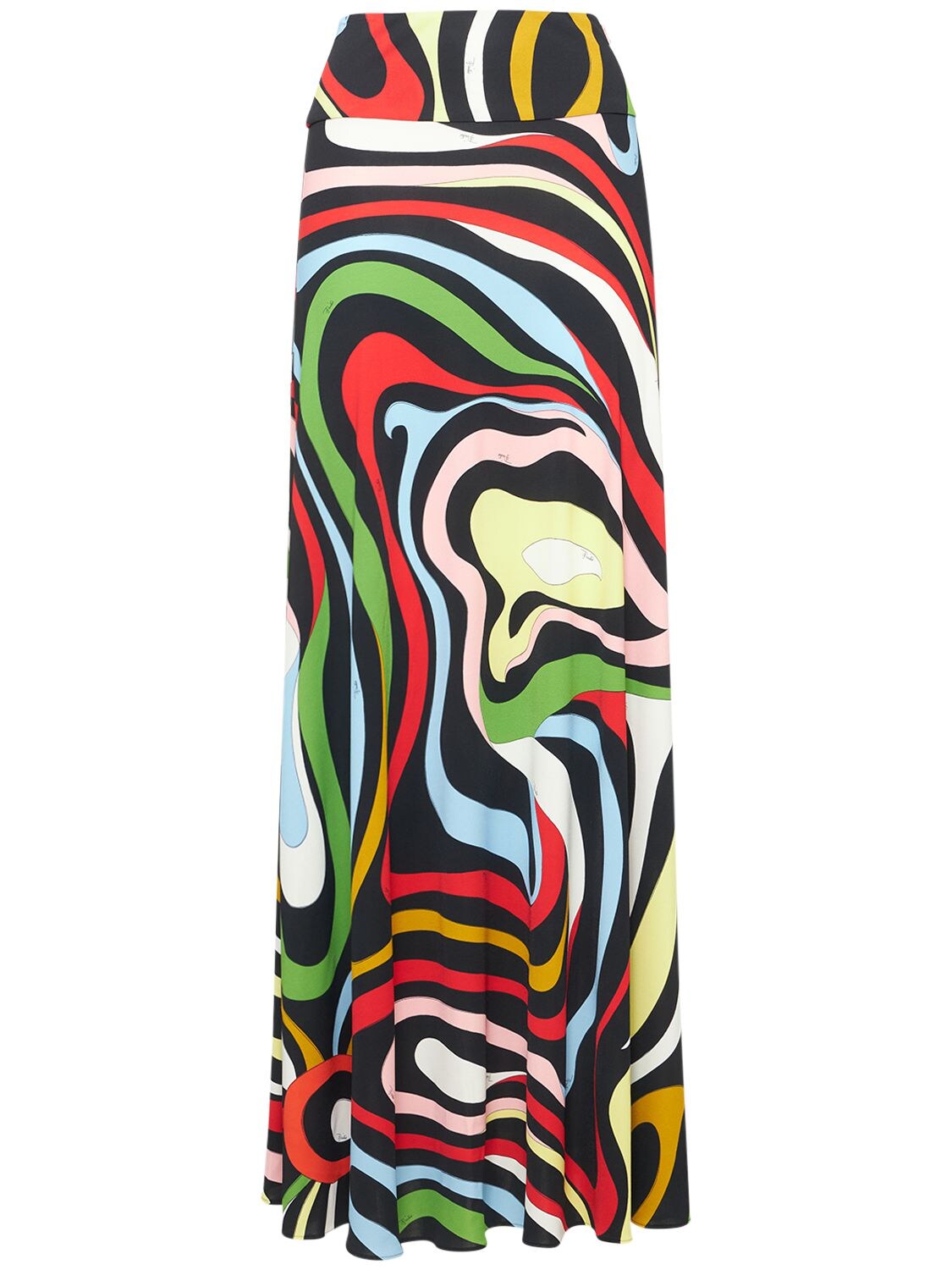 PUCCI JERSEY MARMO PRINT MAXI SKIRT
