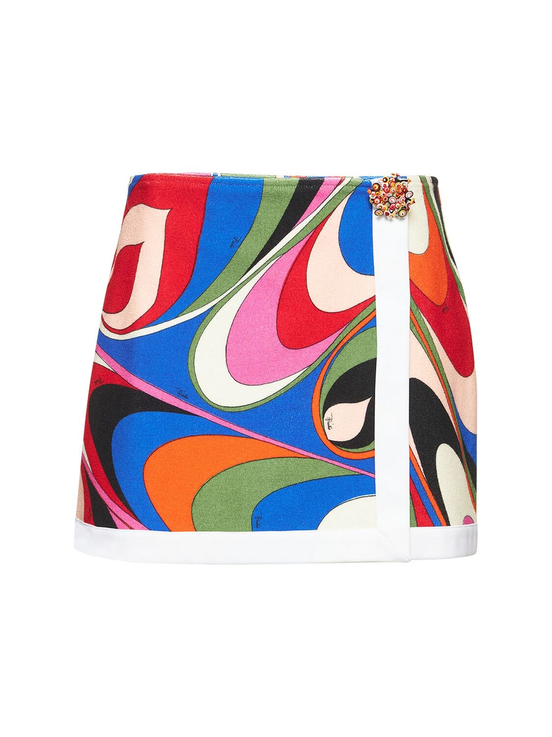 PUCCI TERRY CLOTH ONDE PRINT MINI SKIRT