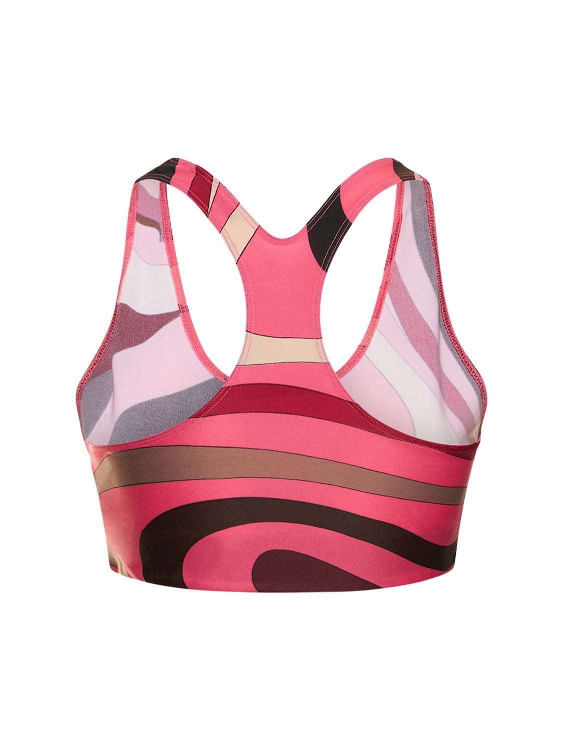 Shop Pucci Jersey Marmo Printed Crop Top In Pink