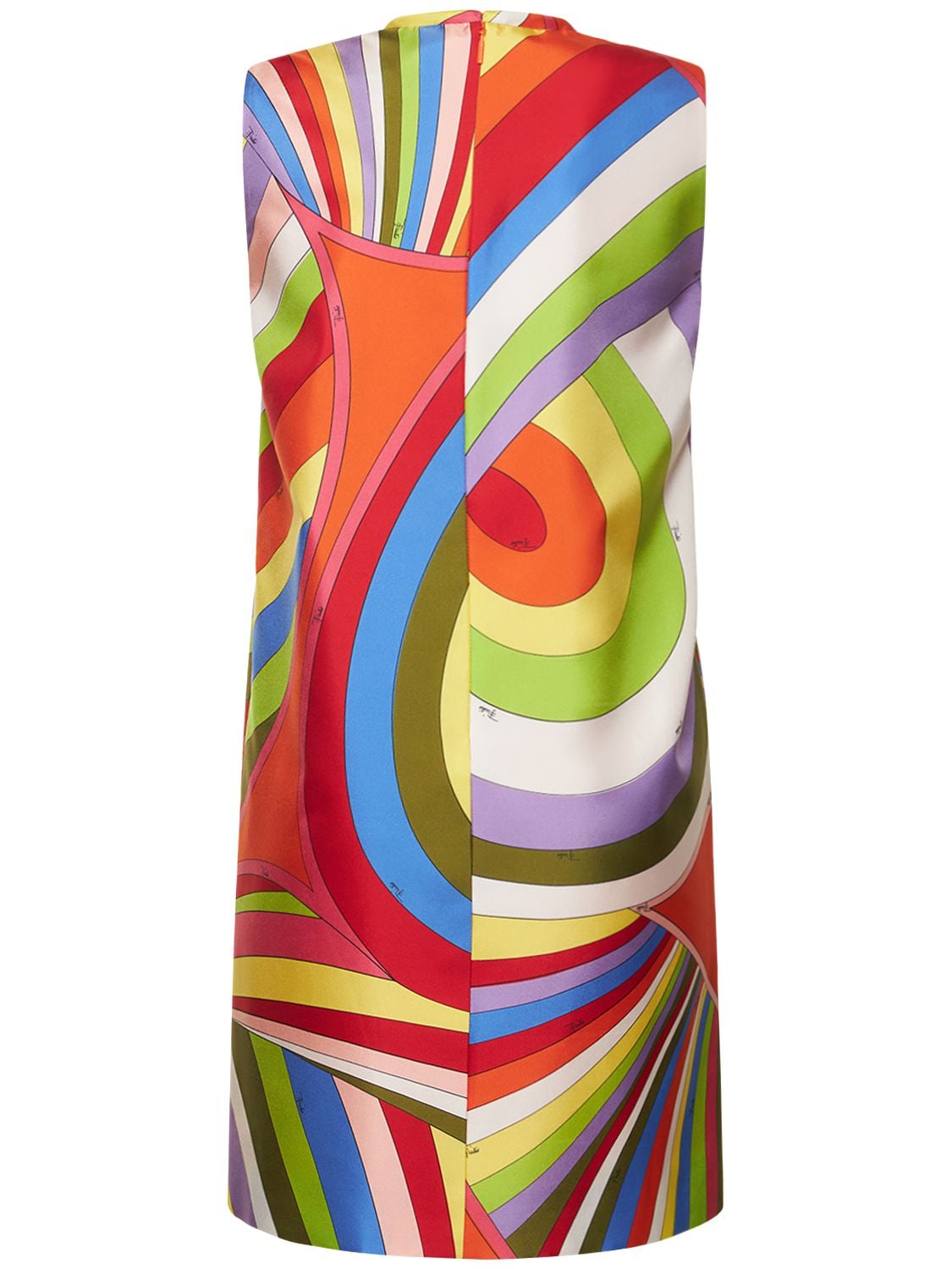 Pucci Se Twill Iride Print Mini Dress In Multicolor