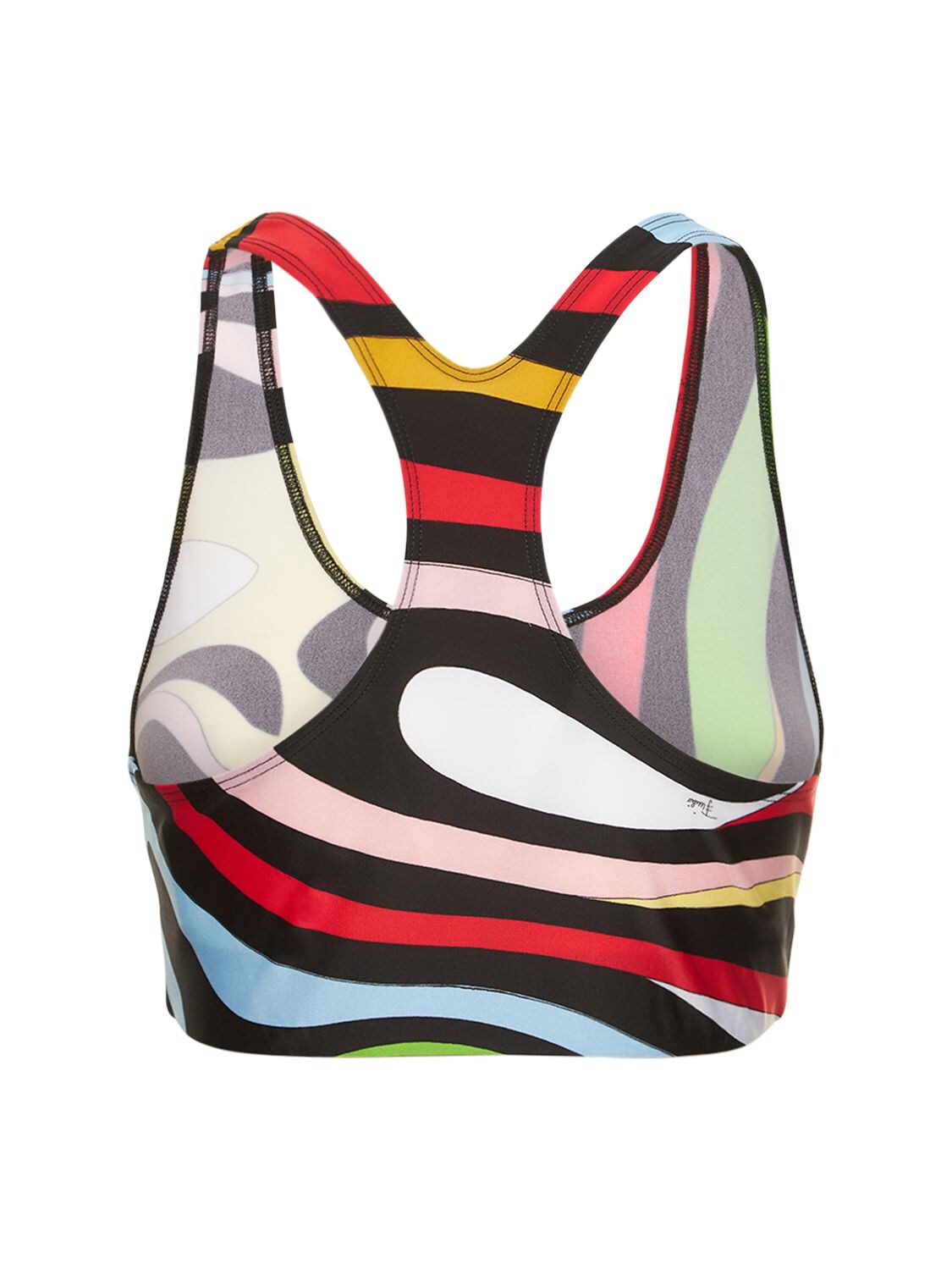 Shop Pucci Jersey Marmo Printed Crop Top In Multicolor