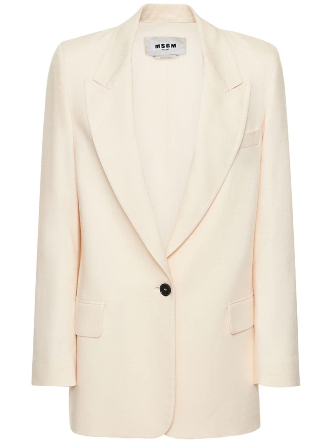 Msgm - Viscose blend blazer - White | Luisaviaroma