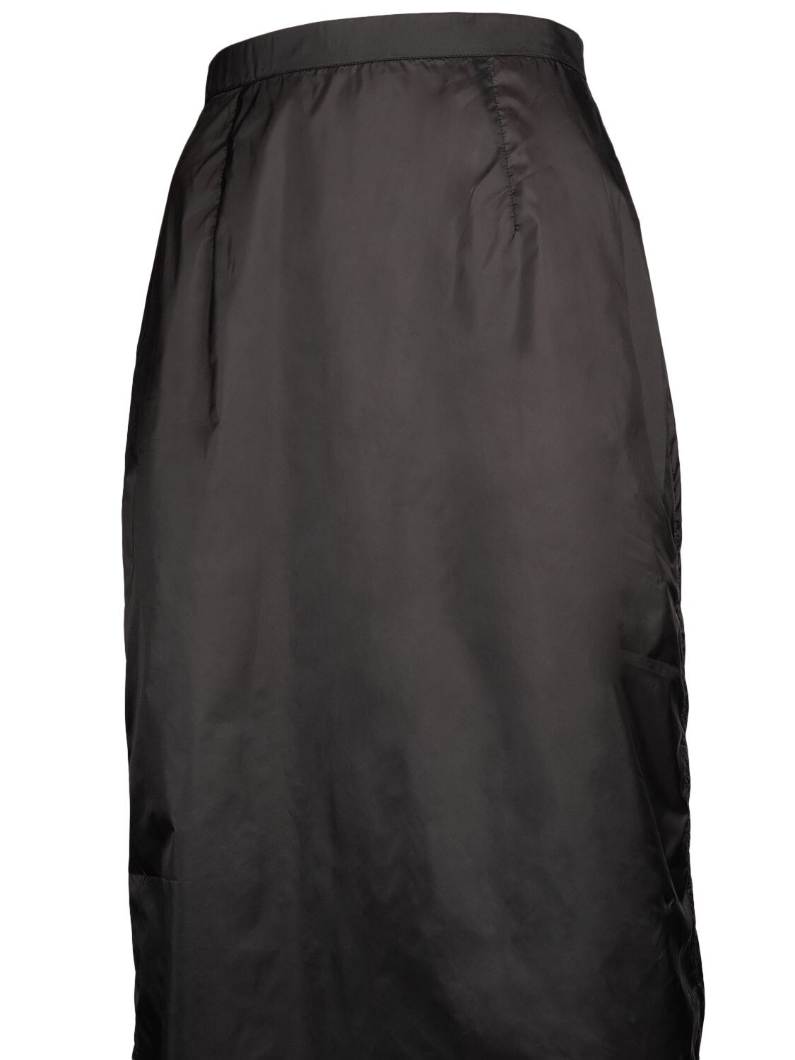 Shop Maison Margiela Sheer Pencil Midi Skirt In Black