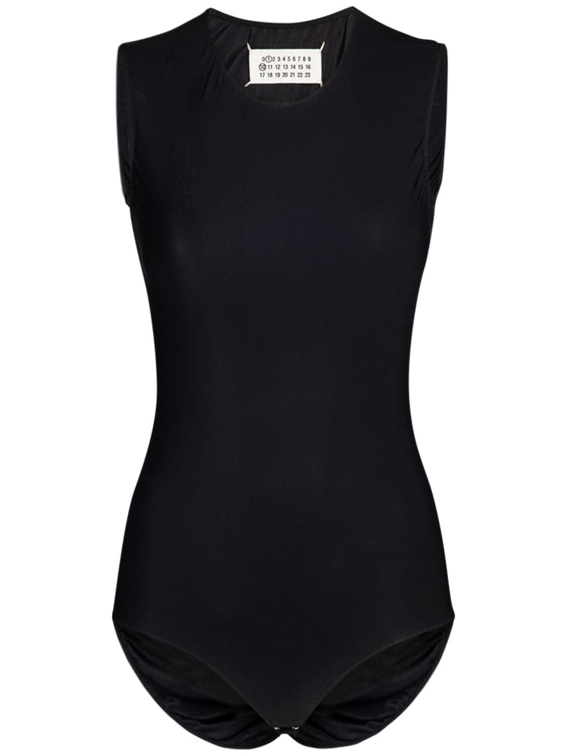 Shop Maison Margiela Sleeveless Jersey Bodysuit In Black
