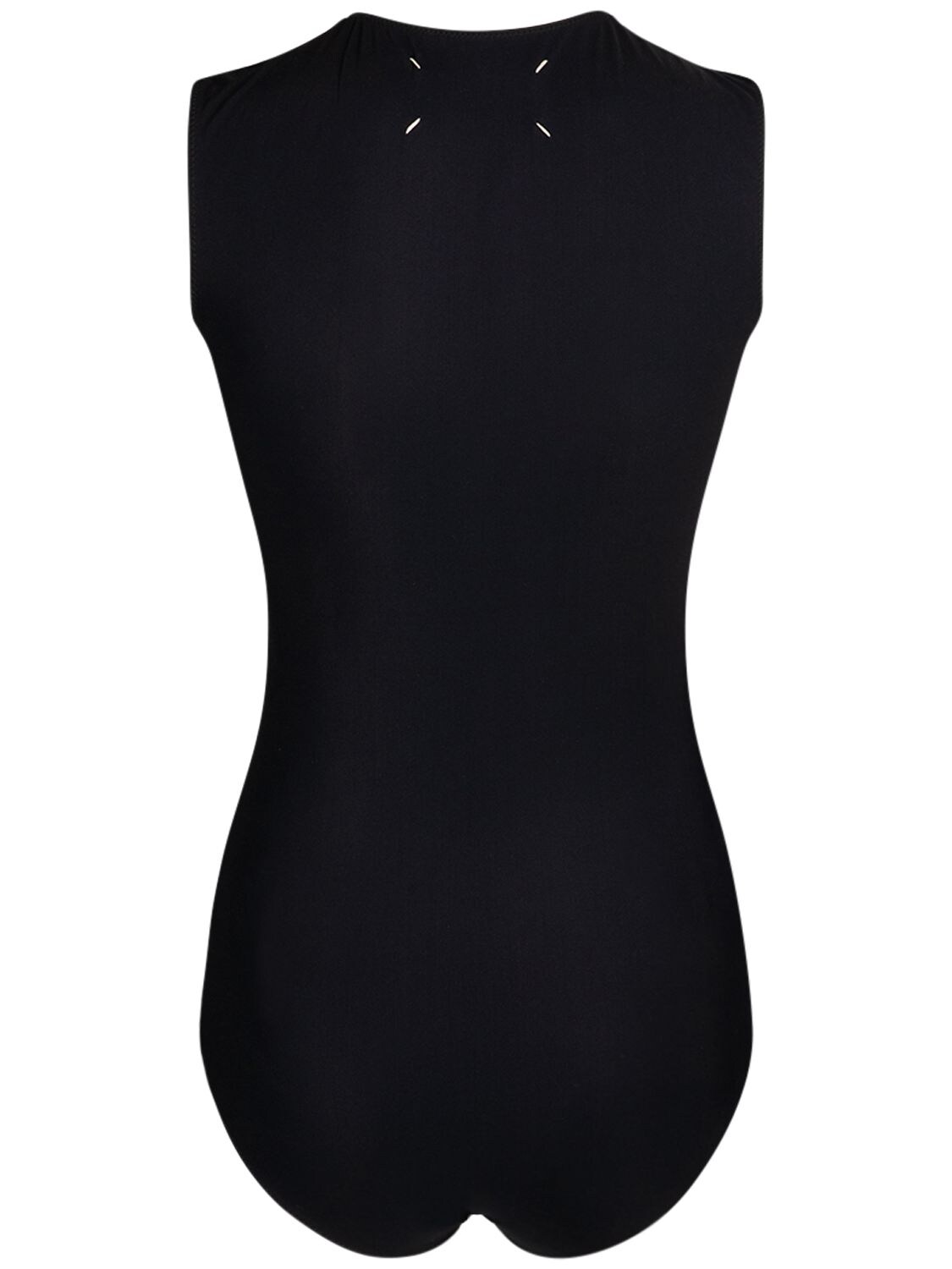 Shop Maison Margiela Sleeveless Jersey Bodysuit In Black