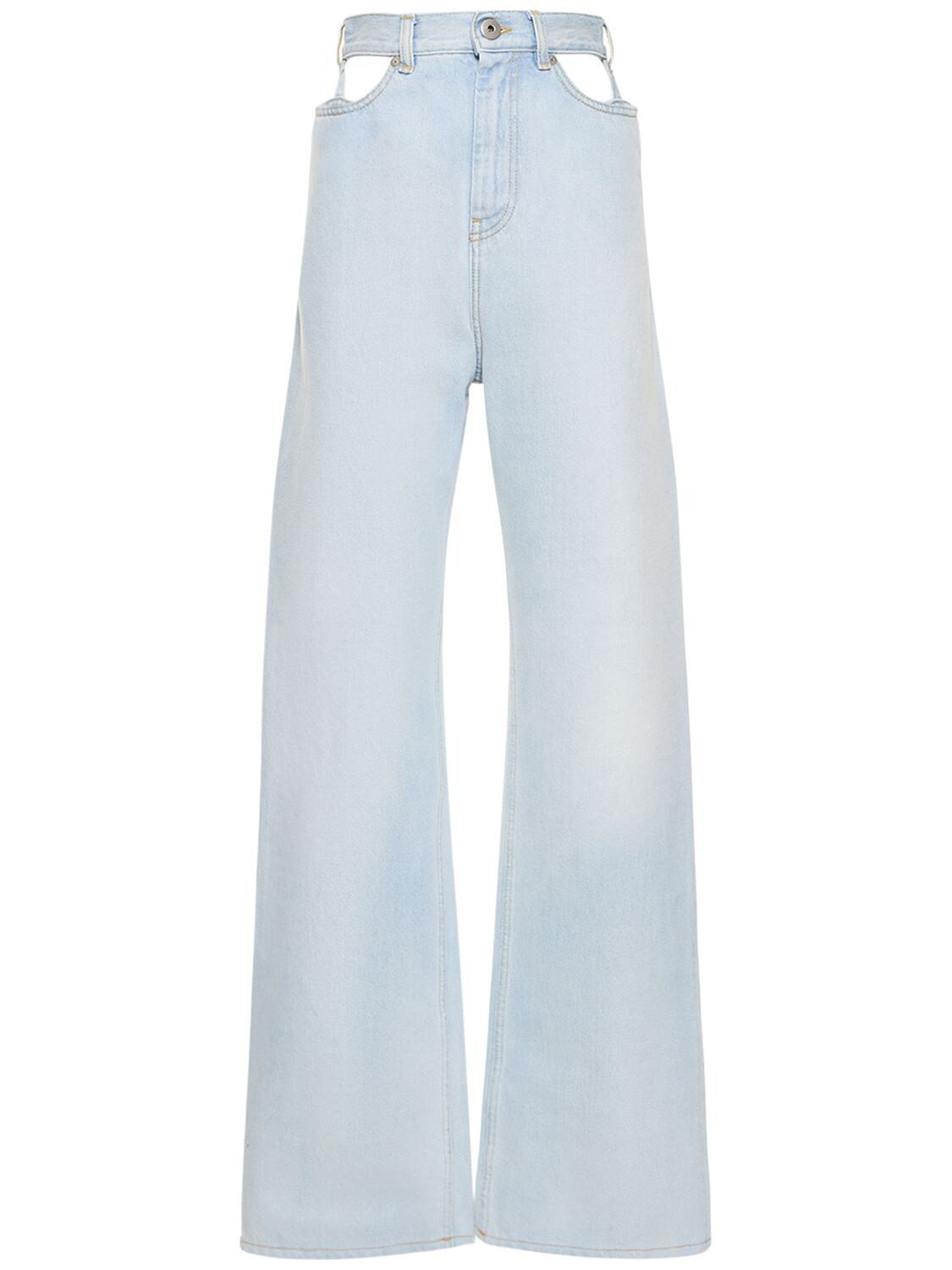 MAISON MARGIELA HIGH RISE CUT OUT DENIM JEANS