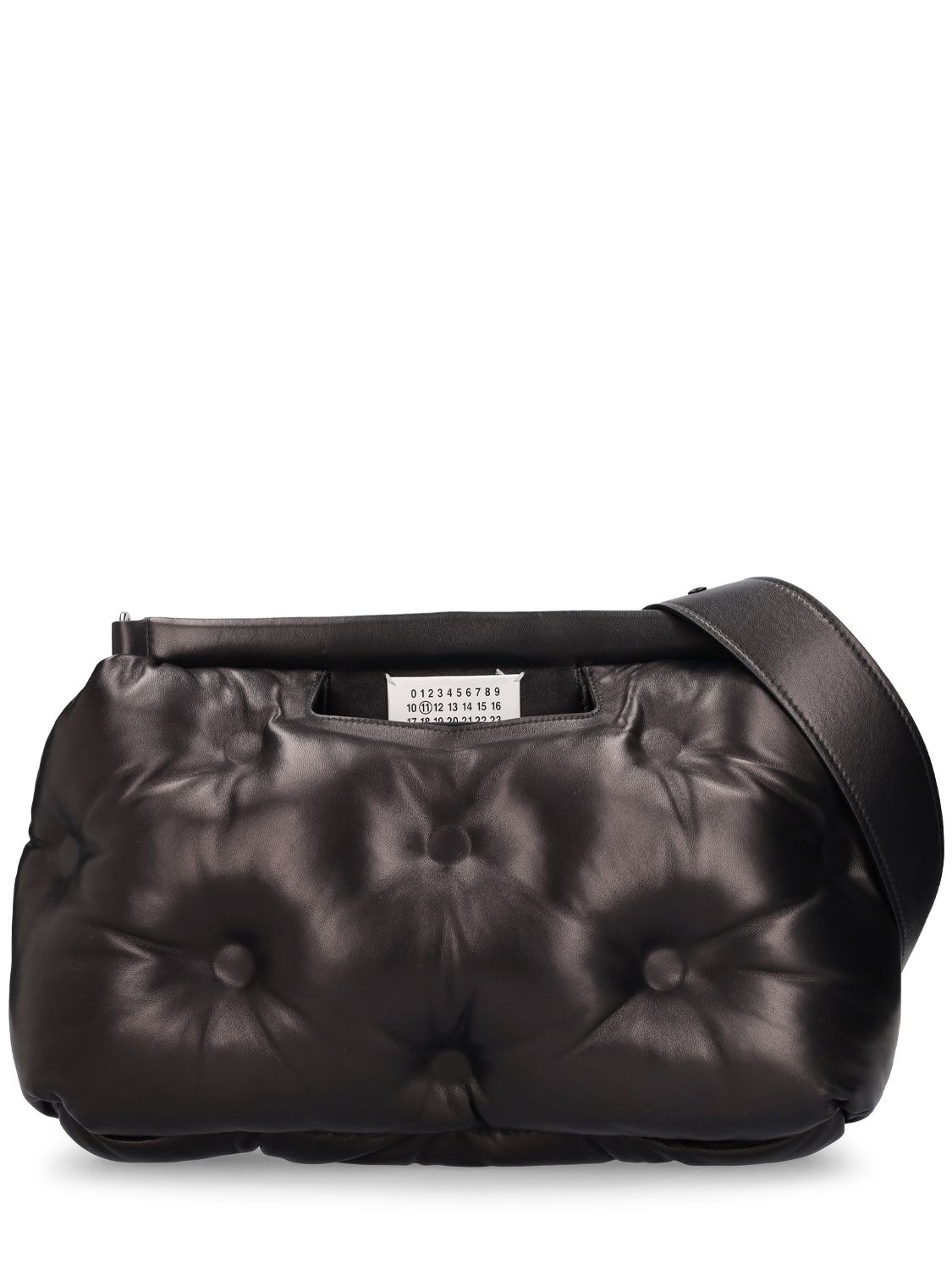 Shop Maison Margiela Medium Glam Slam Classique Shoulder Bag In Black