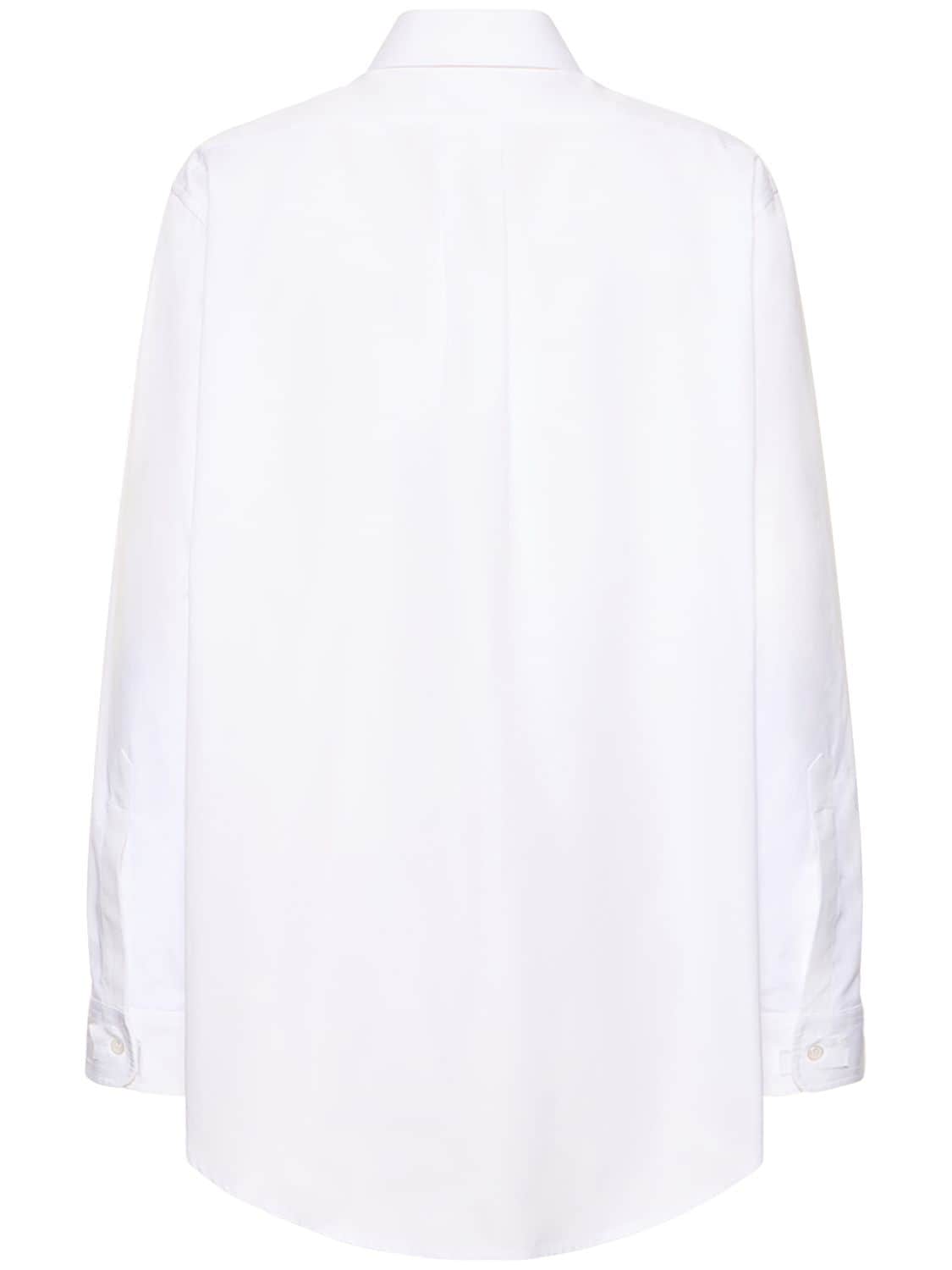 Shop Maison Margiela Cotton Poplin Regular Shirt In White