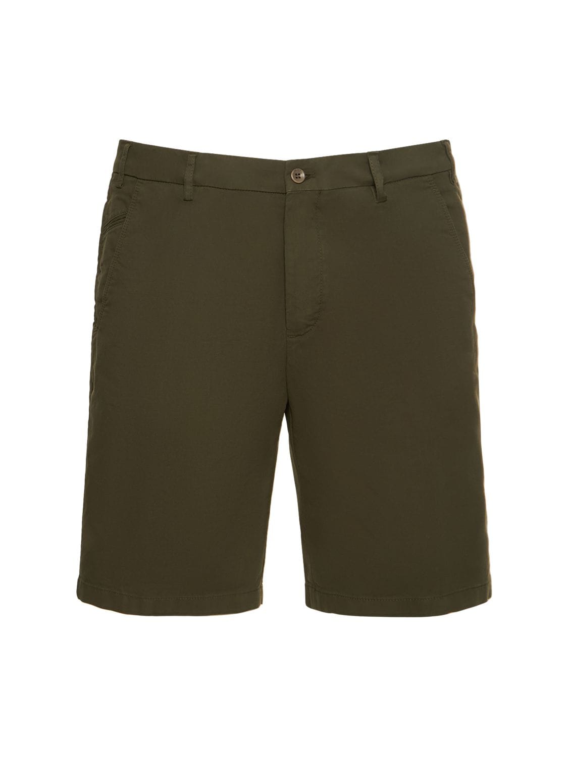 Loro Piana Sport Cotton Bermuda Deck Shorts In Leaf Tea