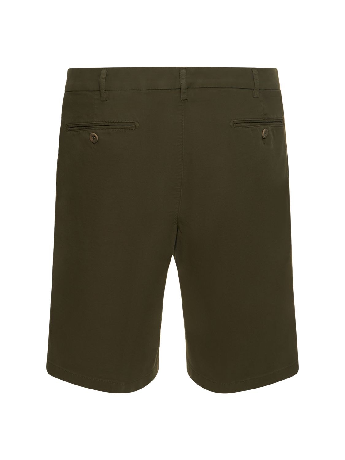 Shop Loro Piana Sport Cotton Bermuda Deck Shorts In Leaf Tea