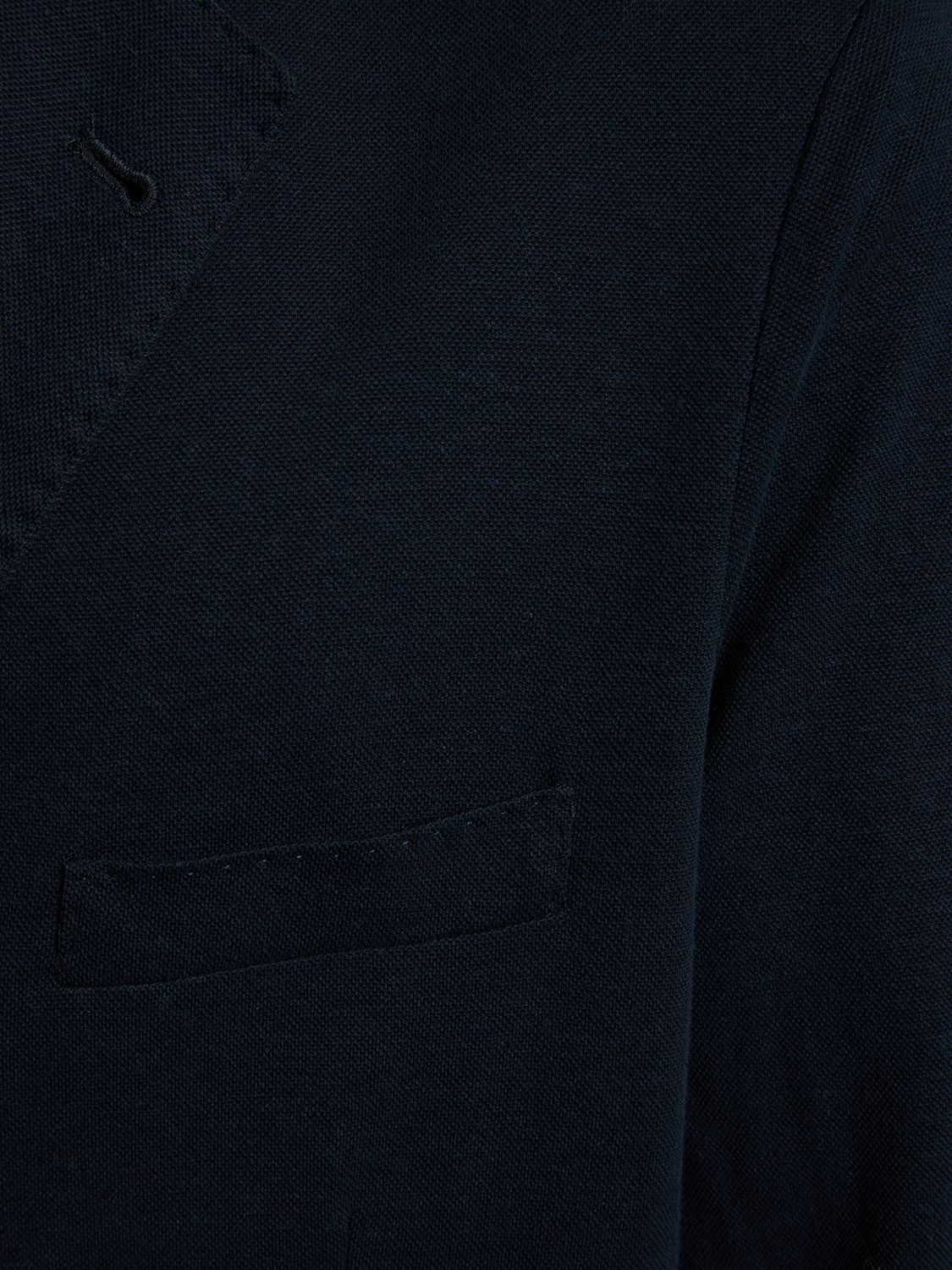 Shop Loro Piana Light Piqué Sweater Jacket In Navy
