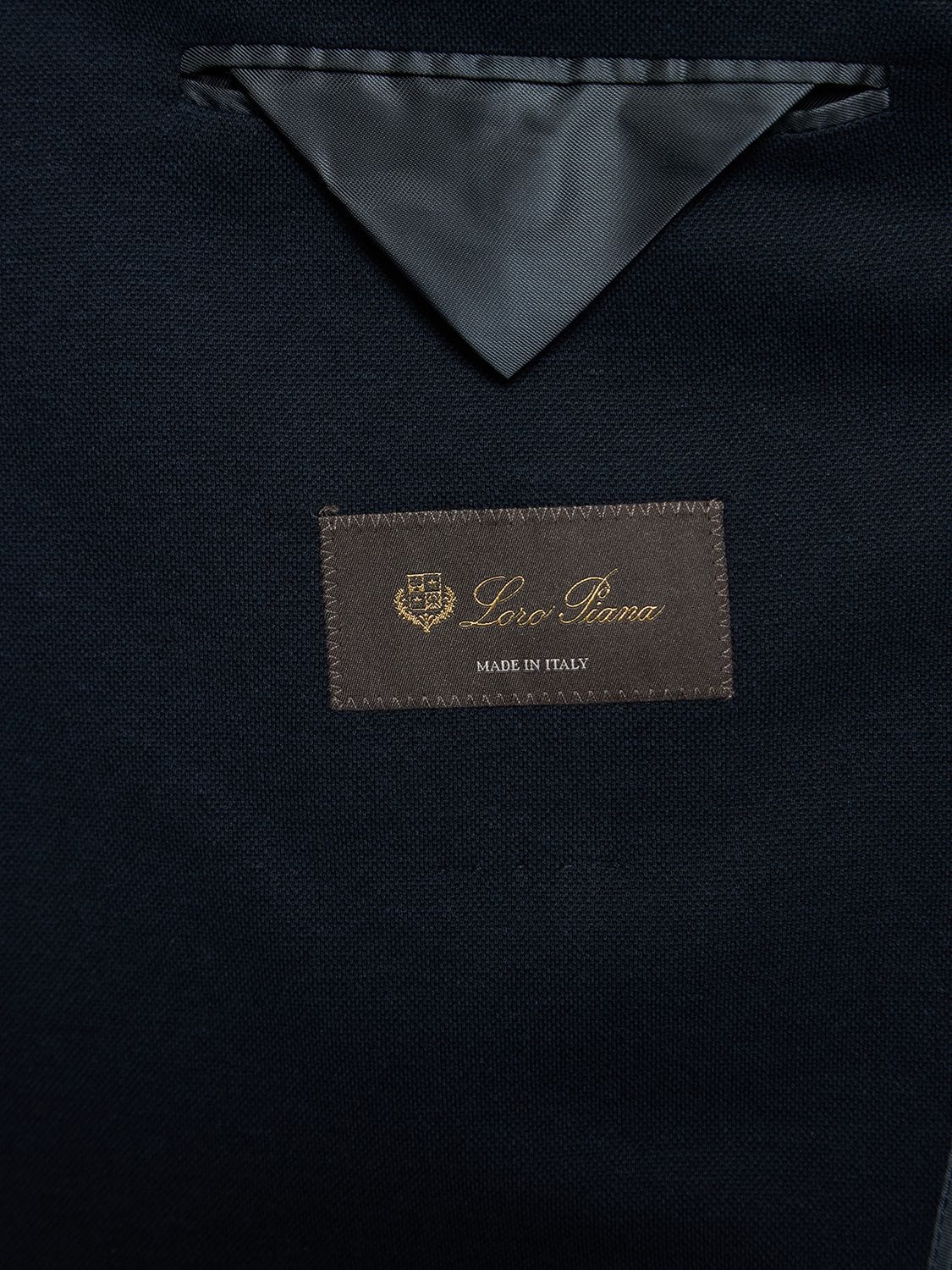 Shop Loro Piana Light Piqué Sweater Jacket In Navy