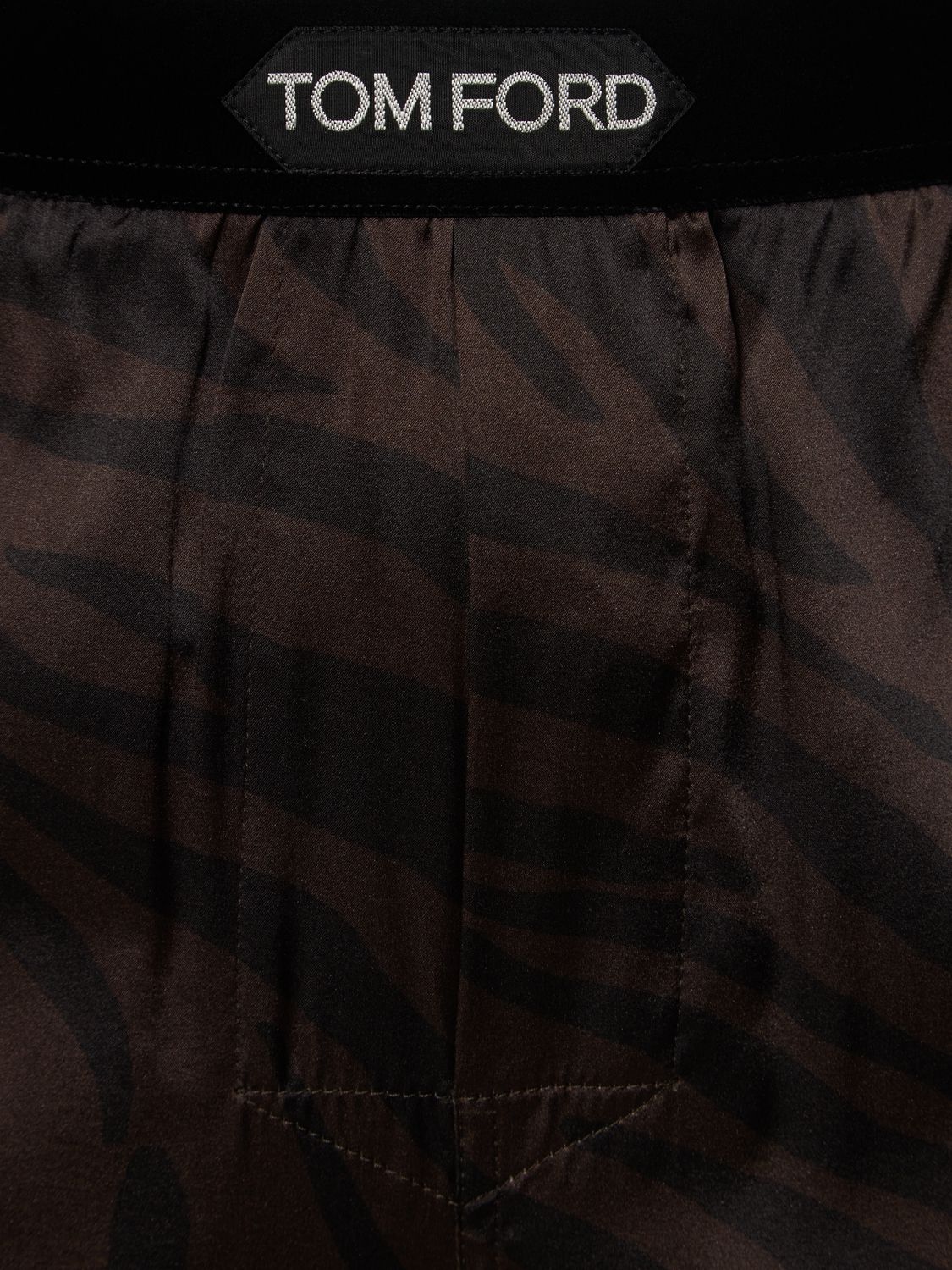 Tom Ford Zebra Print Silk Pajama Pants In Ebony | ModeSens