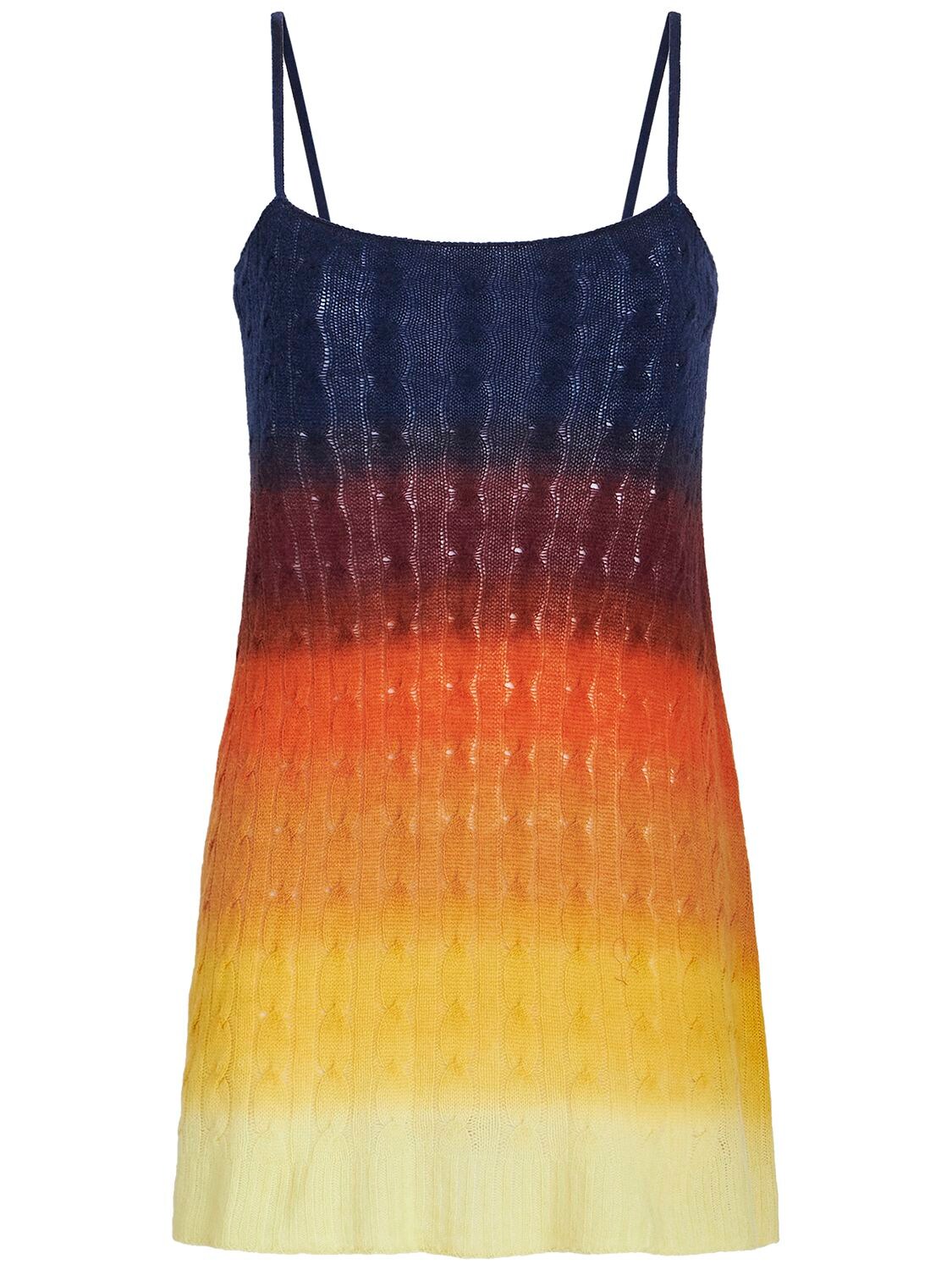 Image of Multicolor Wool Knit Mini Dress