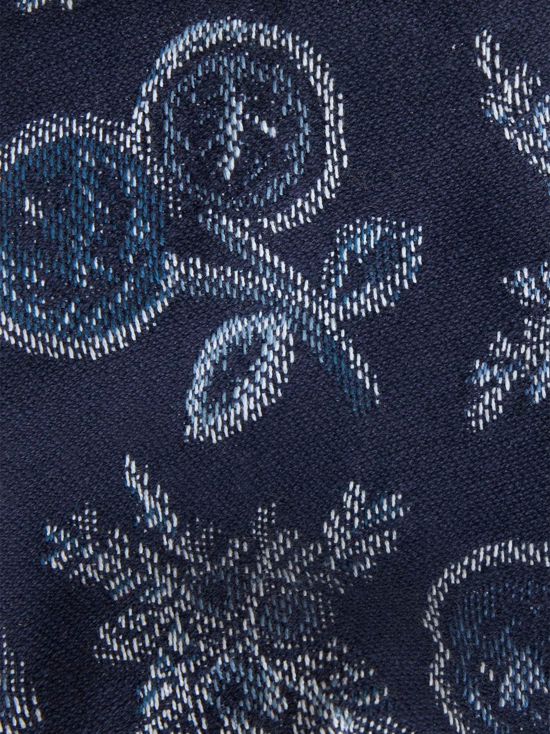 Shop Etro Embroidered Denim Crop Top In Blue