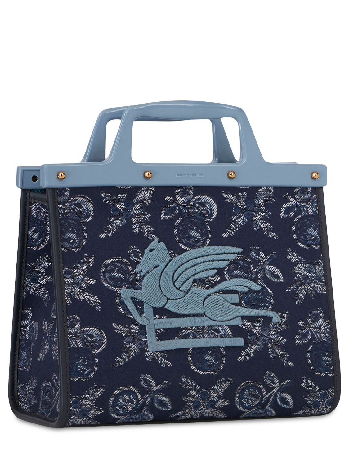 Shop Etro Mini Love Trotter Tote Bag In Blue