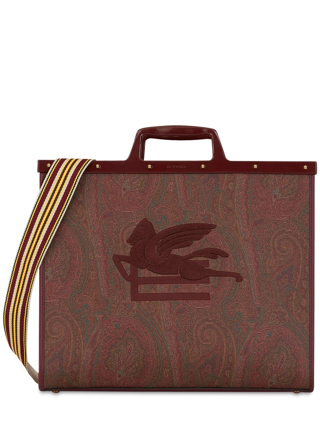 Etro Large Love Trotter Tote Bag In Rosso