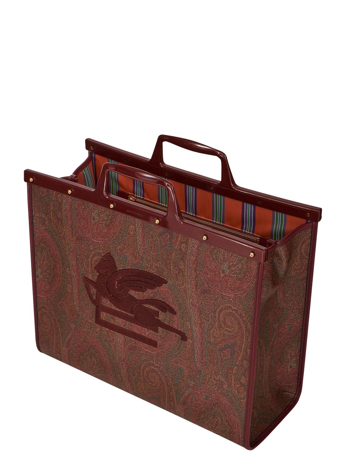 Shop Etro Large Love Trotter Tote Bag In Rosso