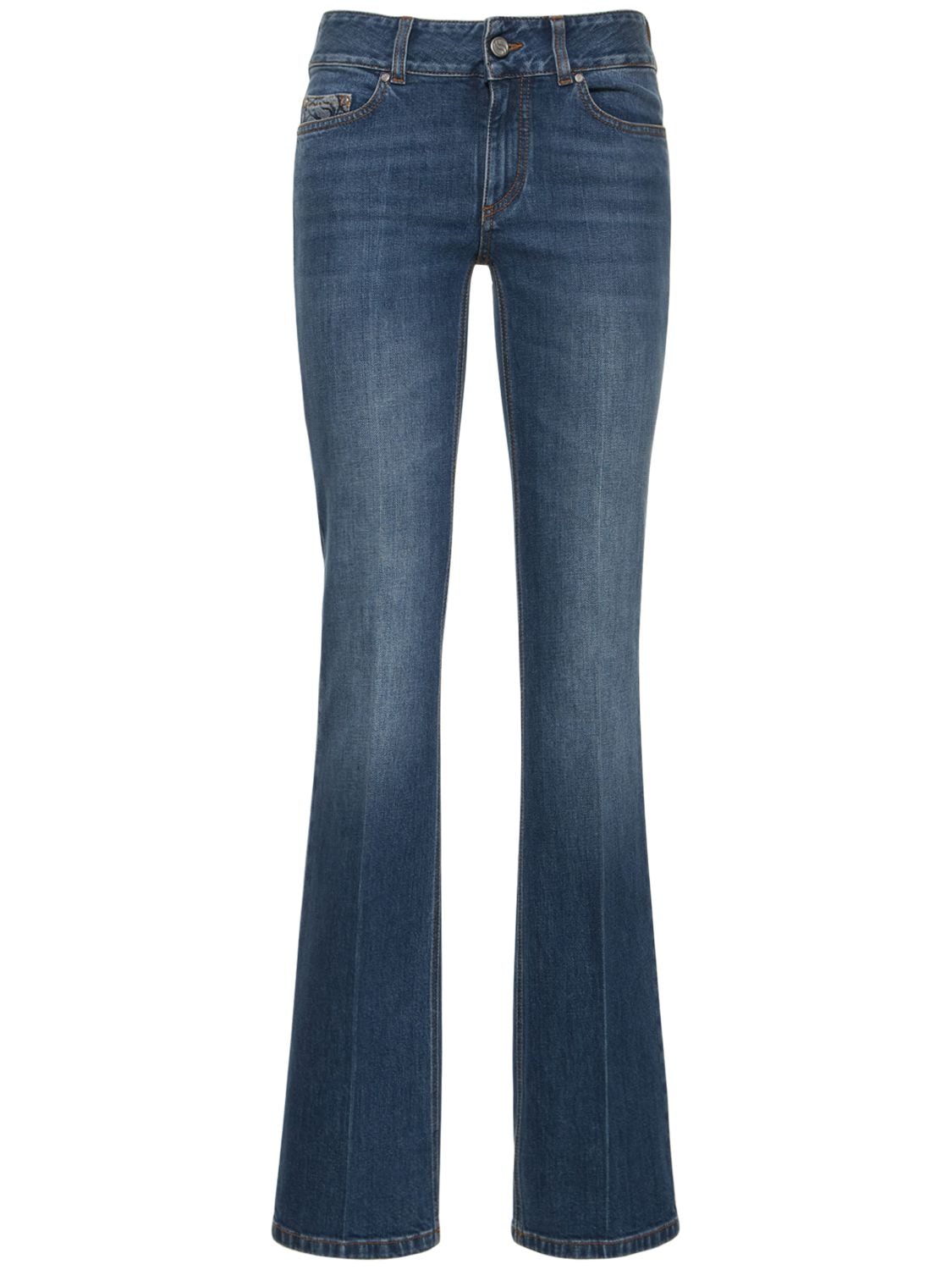 Stella Mccartney Vintage Low Waist Straight Jeans In Dark Blue