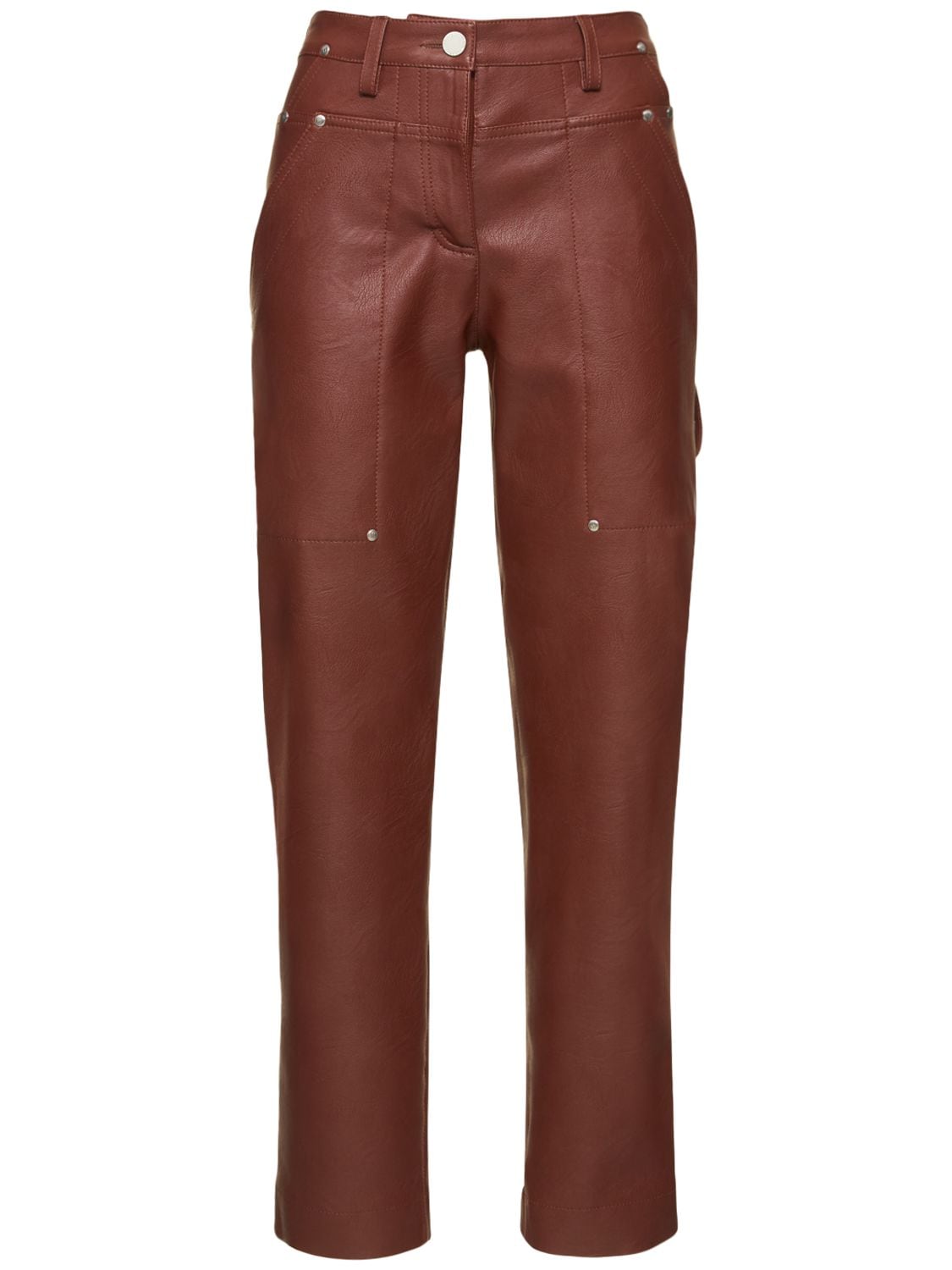 Faux Leather Straight Pants image