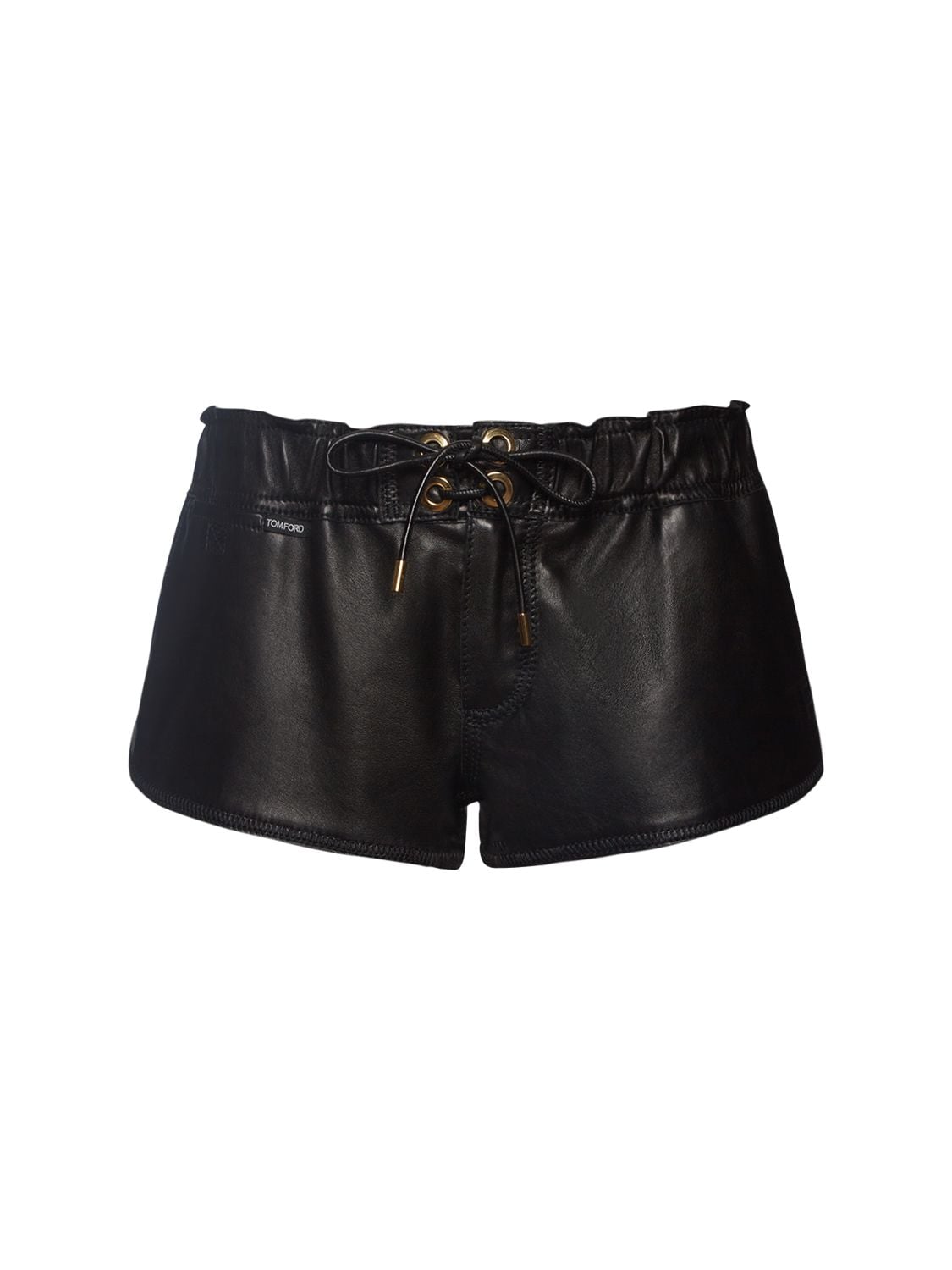TOM FORD LEATHER LOW WAIST SHORTS