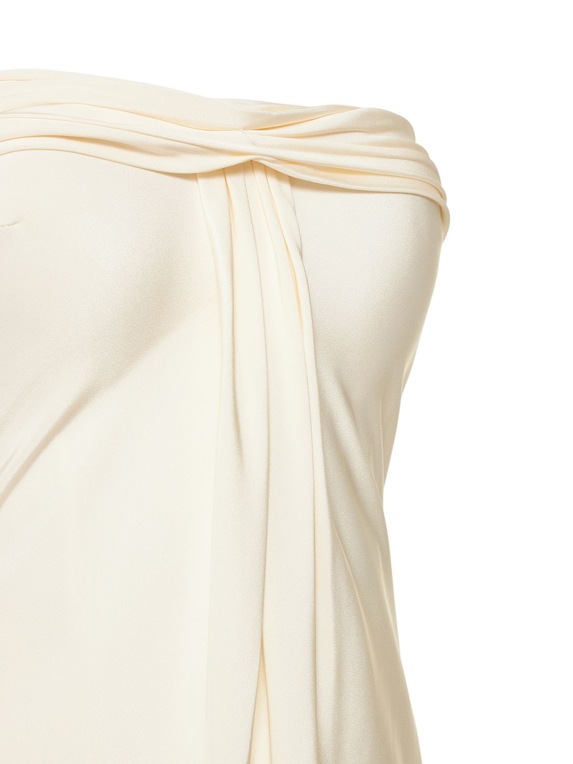 Shop Tom Ford Silk Maroccaine Strapless Column Gown In White
