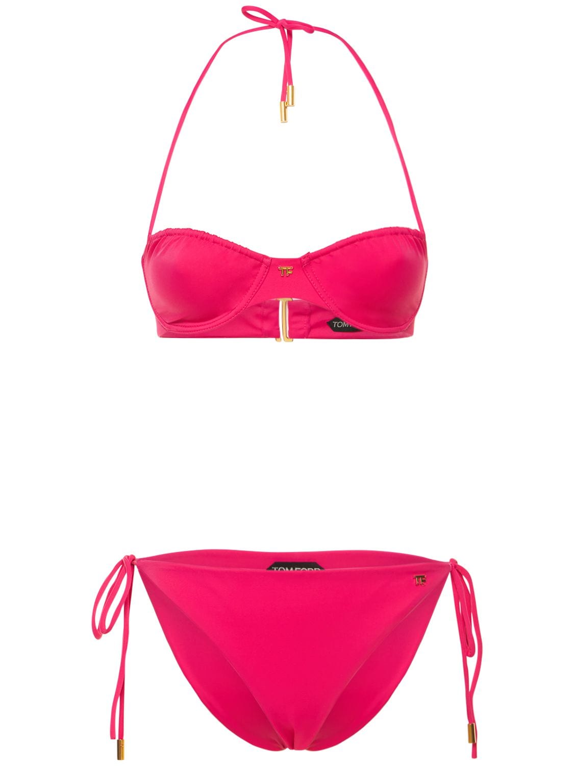 Tom Ford Balconette Jersey Bikini Set In Fuchsia