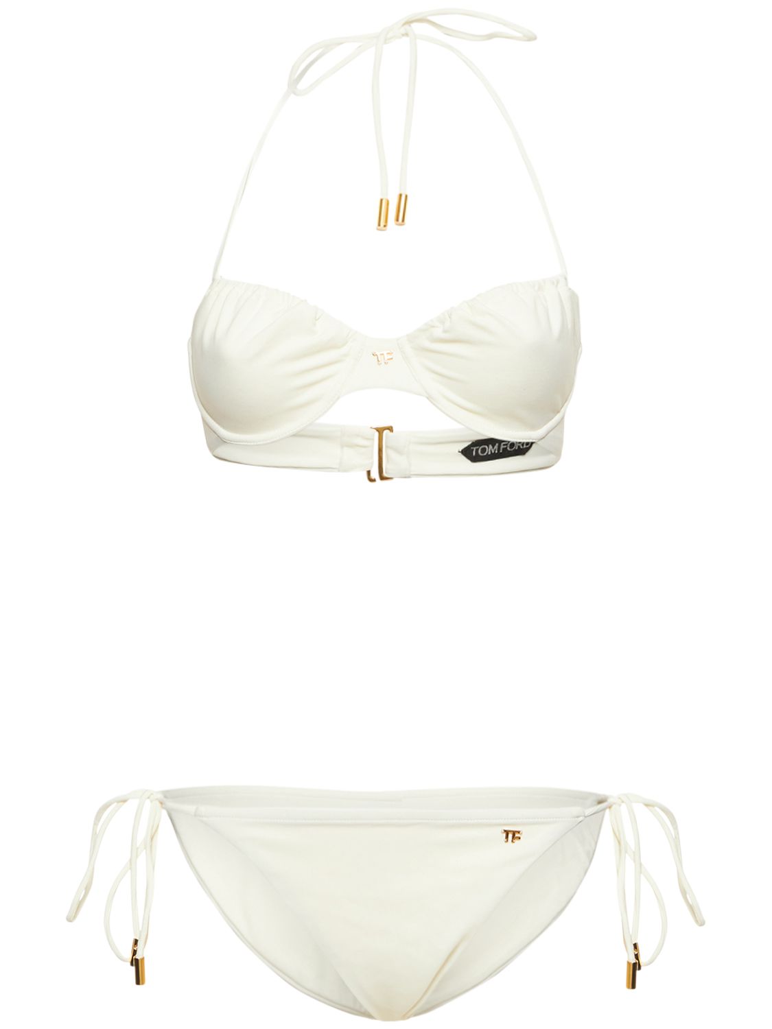 Tom Ford Glossy Jersey 2-piece Swimsuit In White