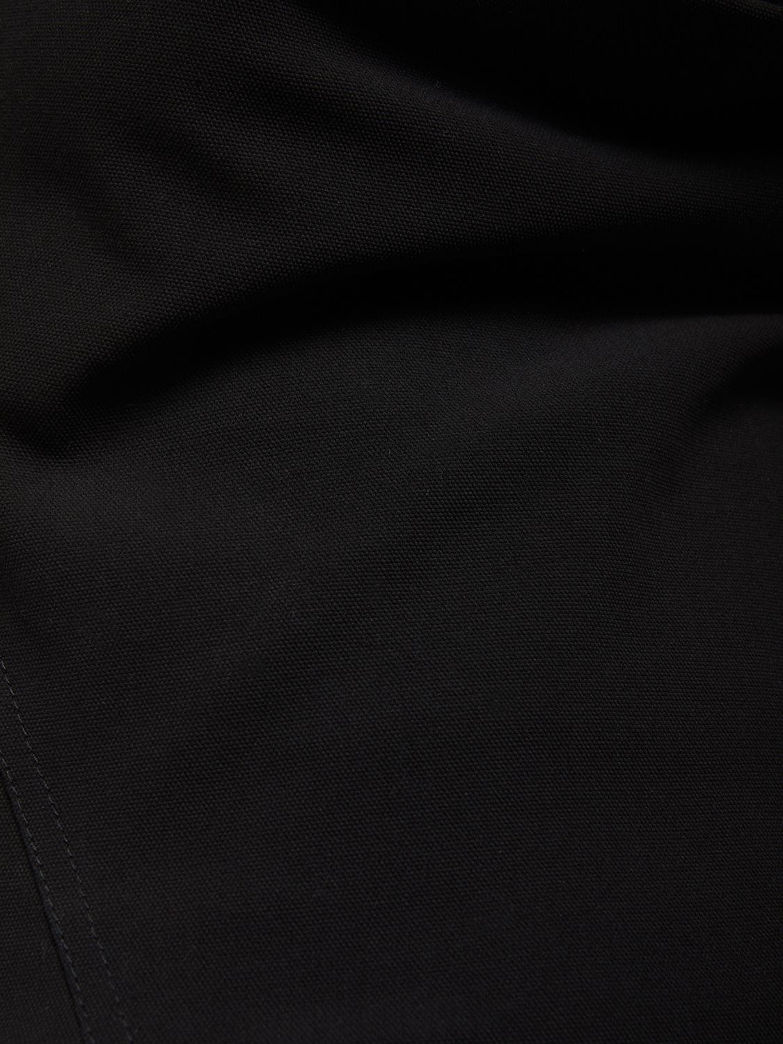 Shop Bottega Veneta Stretch Cotton Canvas Asymmetric Dress In Black