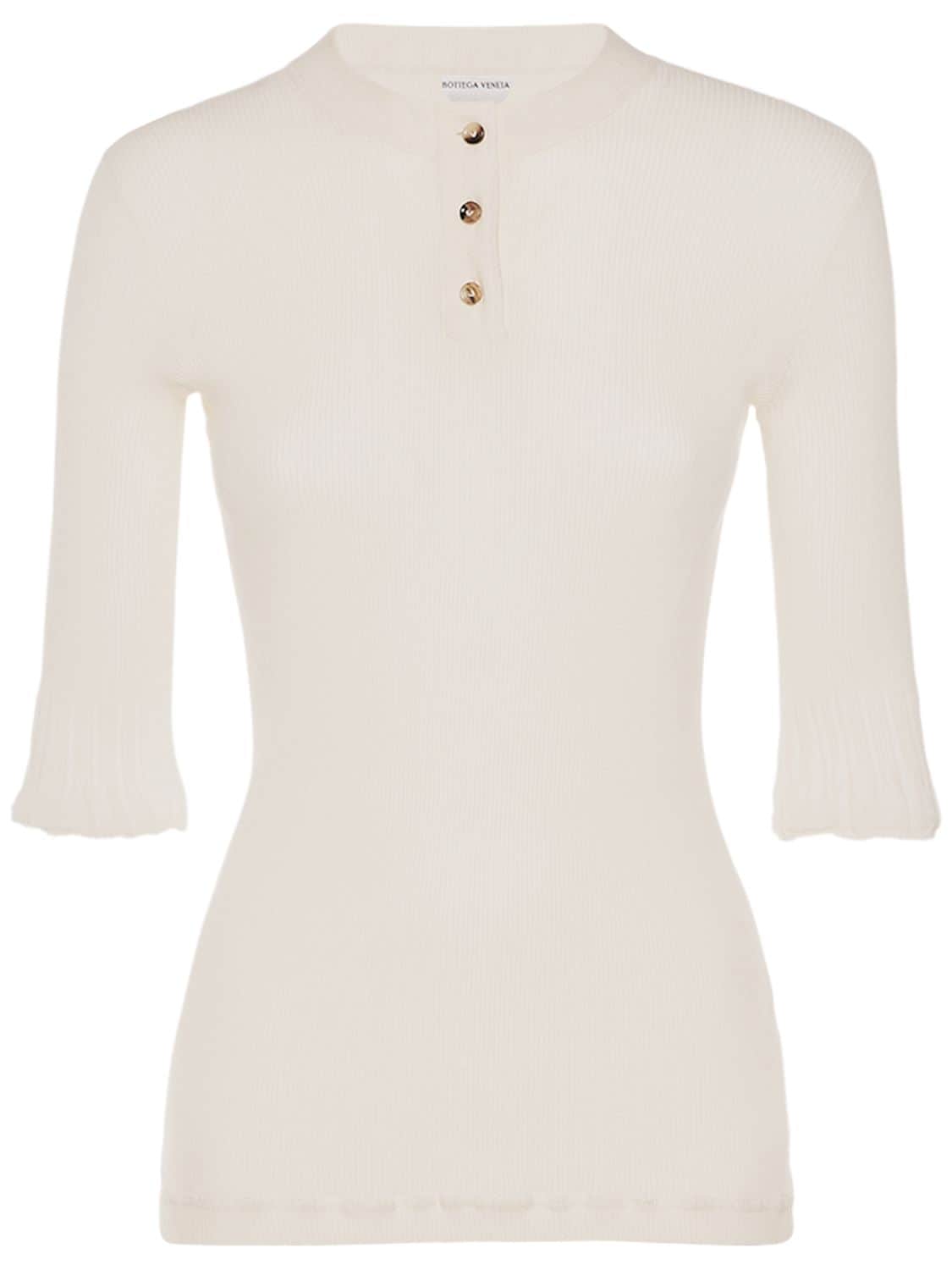 Underpinning Light Ribbed Cotton Top – WOMEN > CLOTHING > TOPS