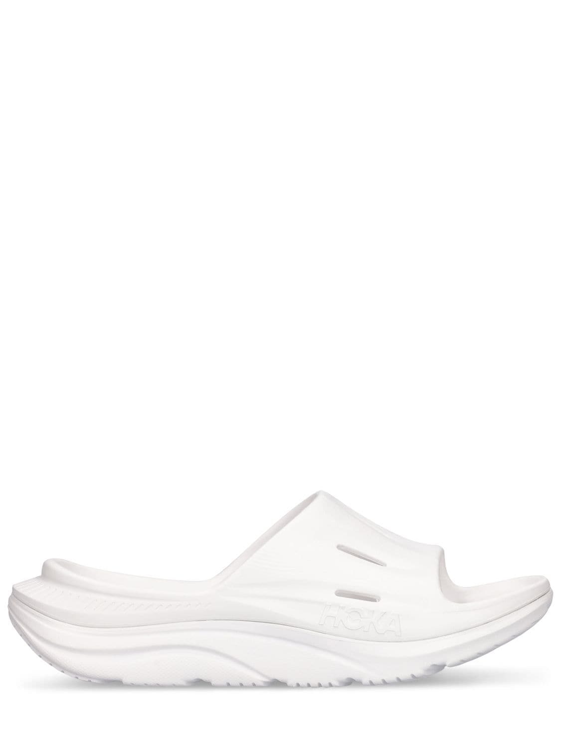Hoka One One Ora Recovery Slide 3 Sandals In White