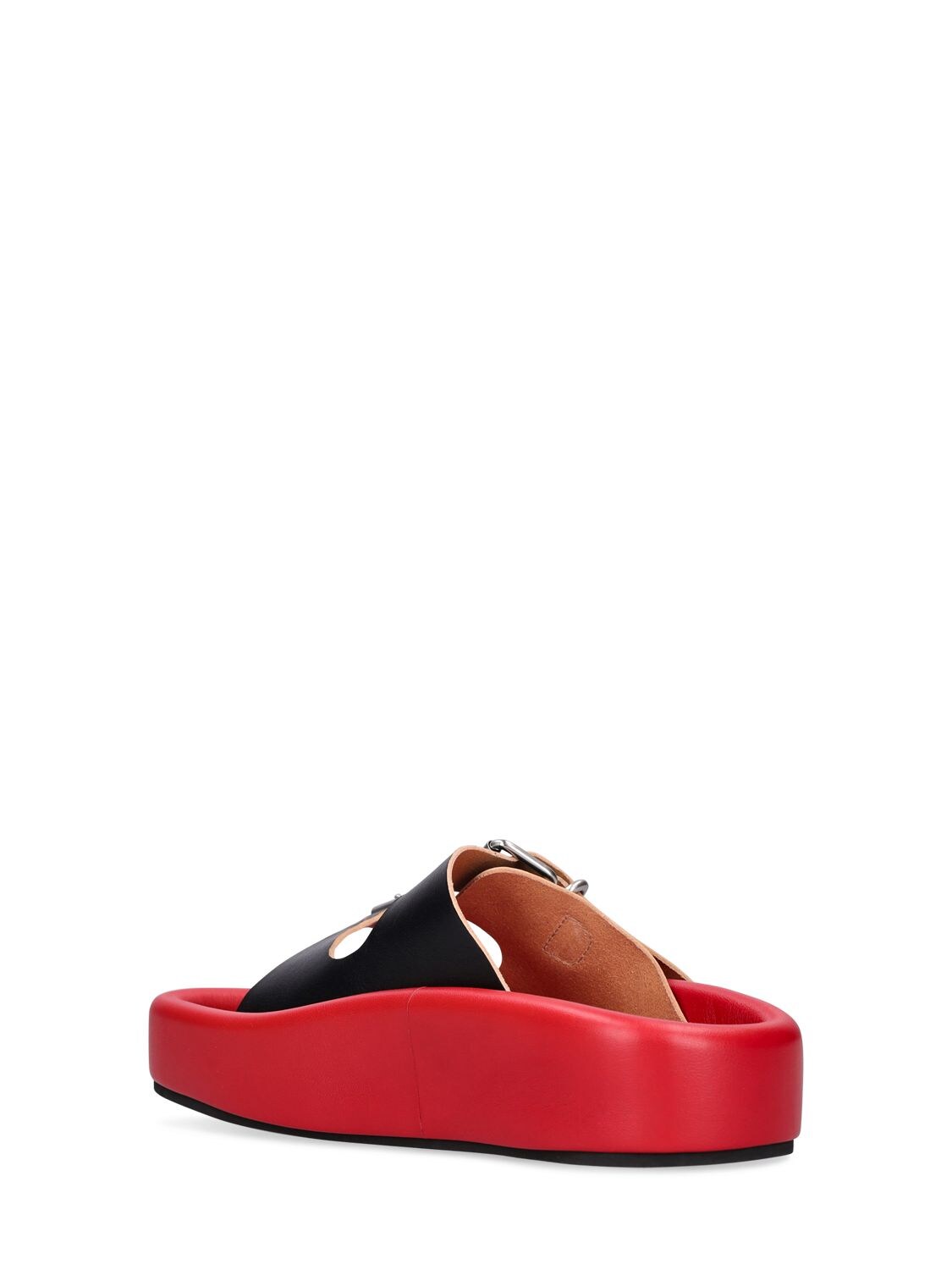 Mm6 Maison Margiela 20mm Leather Sandals In Red,black | ModeSens