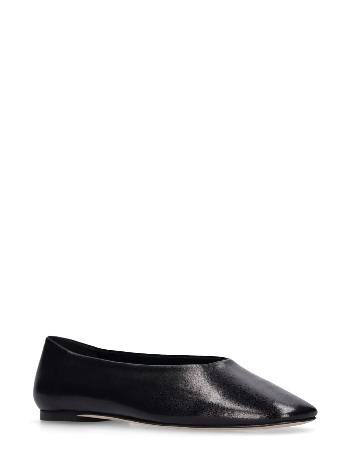 Shop Aeyde 10mm Kirsten Leather Flats In Black