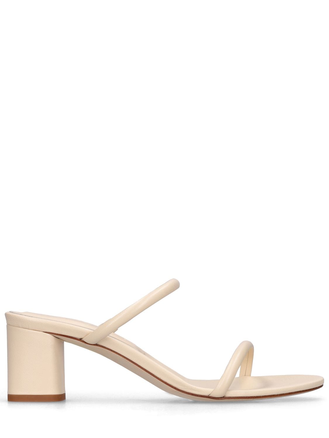Aeyde Anni Leather Mules In Cream