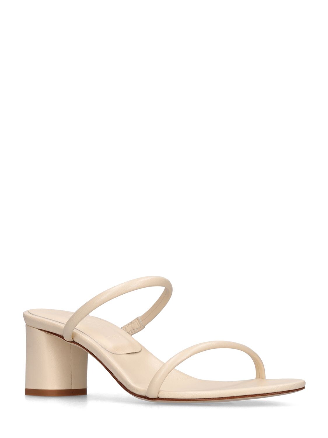 Shop Aeyde 55mm Anni Leather Sandals In Cream