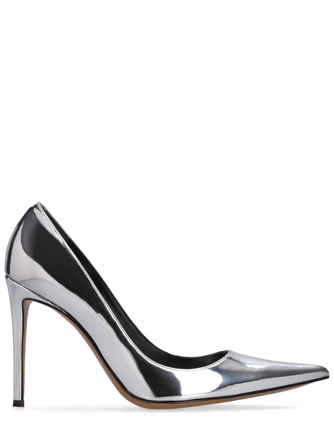 85mm Faux Metallic Leather Pumps