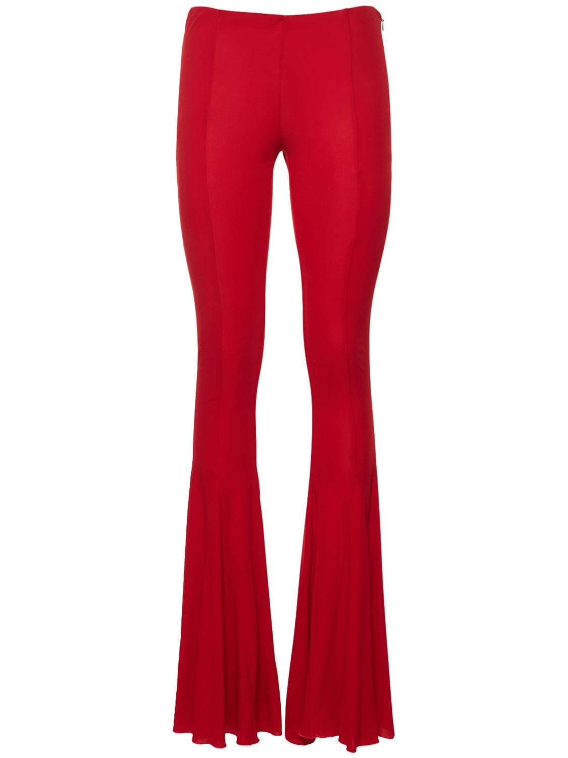 Blumarine Flared Jersey Pants In Red