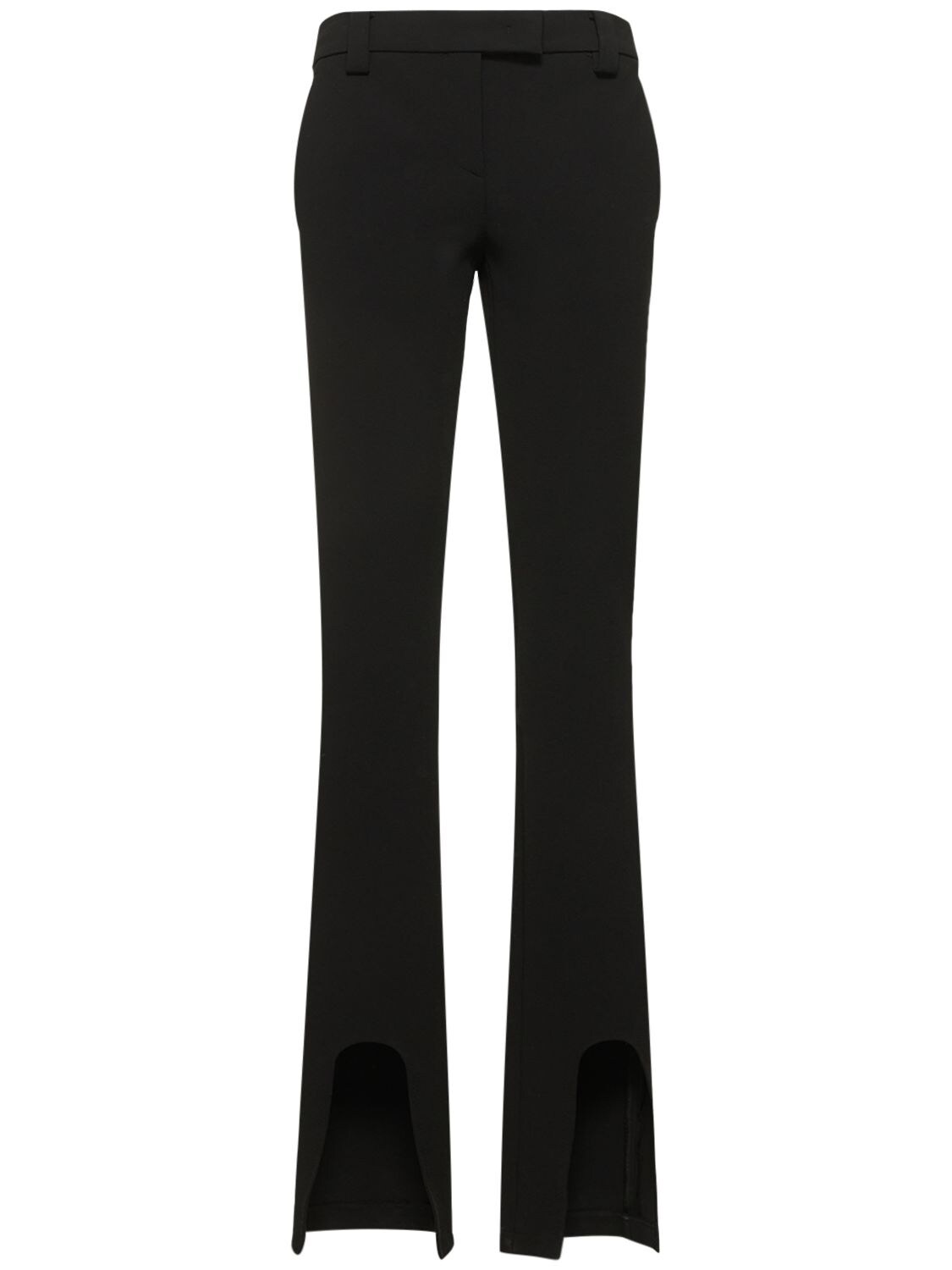Alessandro Vigilante Compact Jersey Flared Skinny Pants In Black