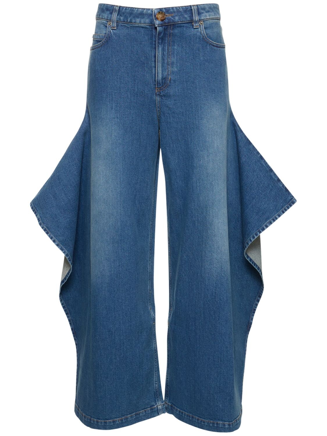 Burberry Denim Wide-leg Jeans In Deep Slate Blue
